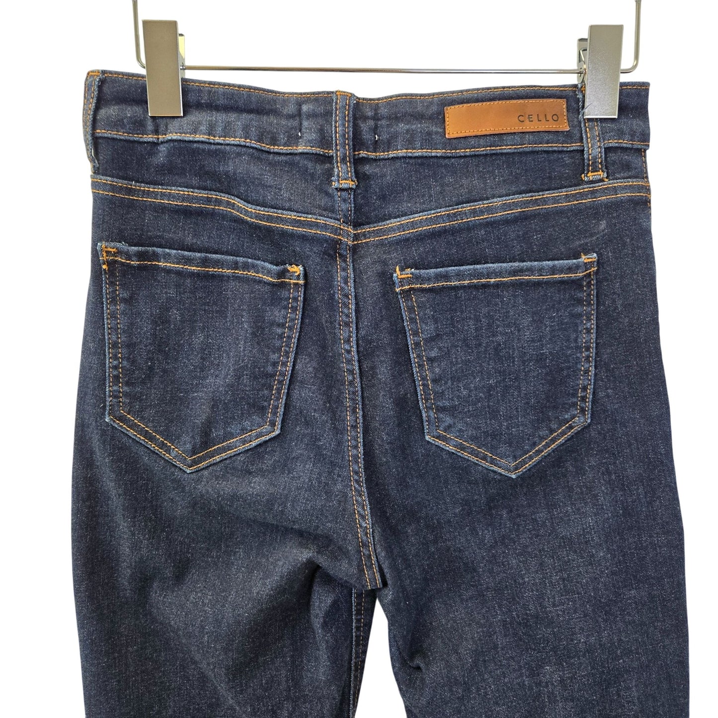 Cello High Rise Button Fly Flared Raw Hem Jeans Size Cello 5/27