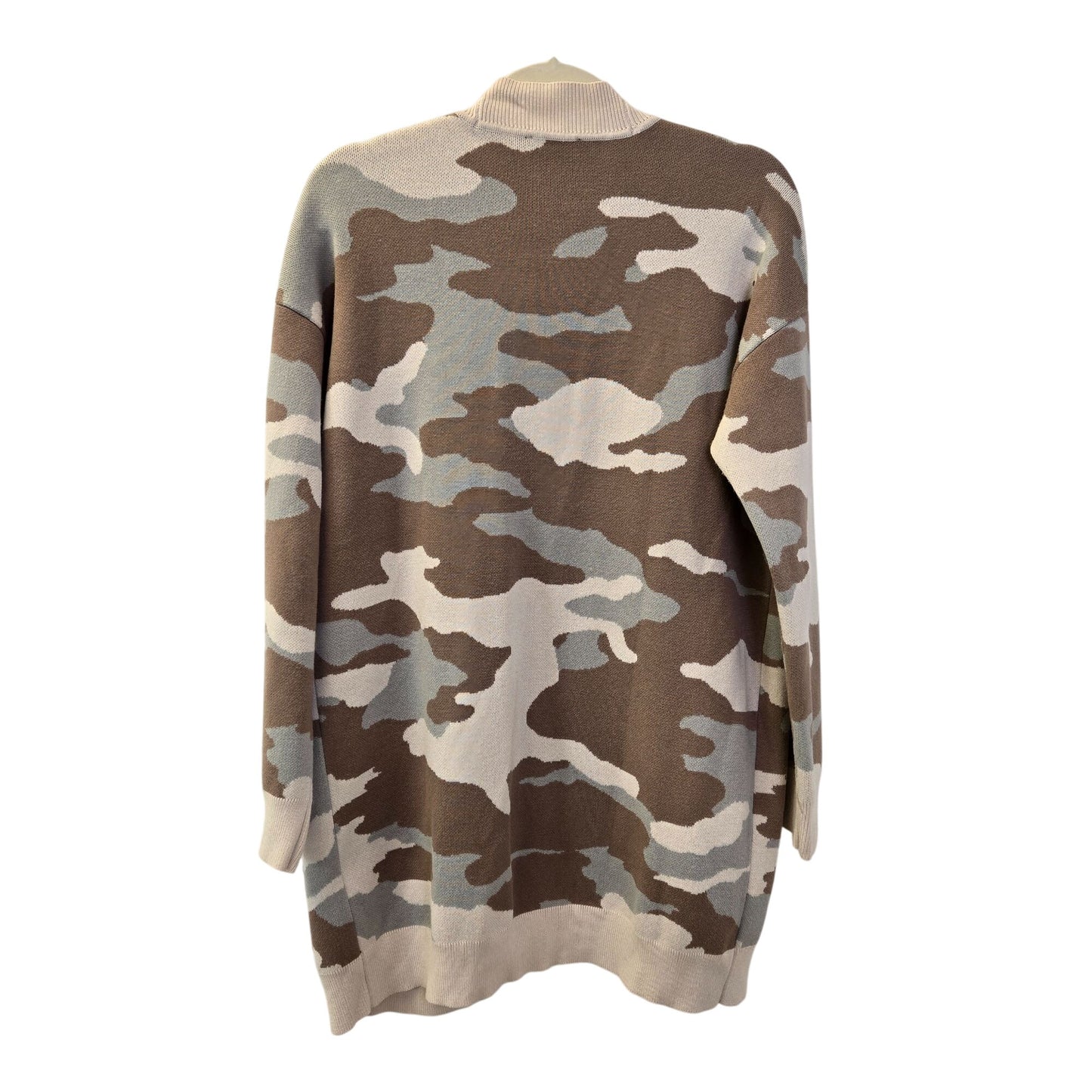 DKNY Viscose Blend Camouflage Open Cardigan Sweater Size Small