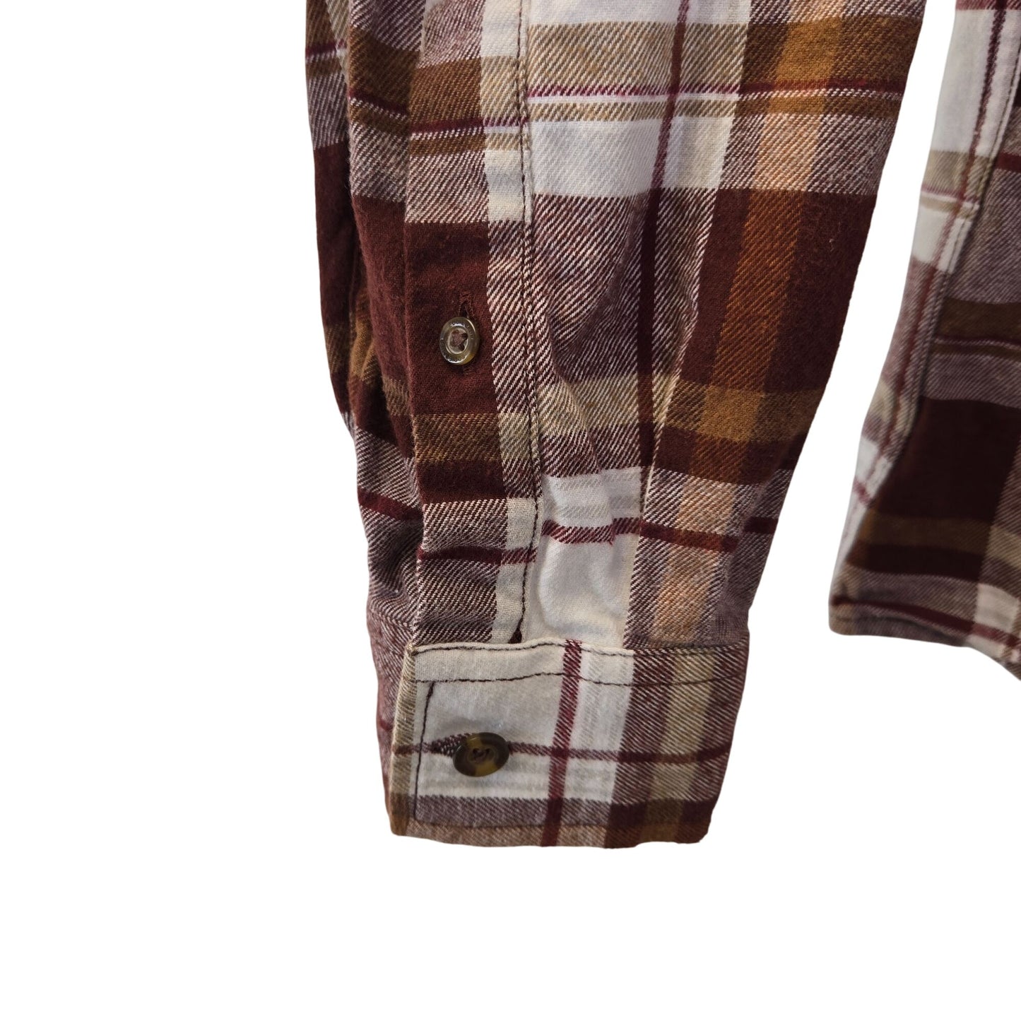 Eddie Bauer Plaid Flannel Button Down Shirt Size Medium