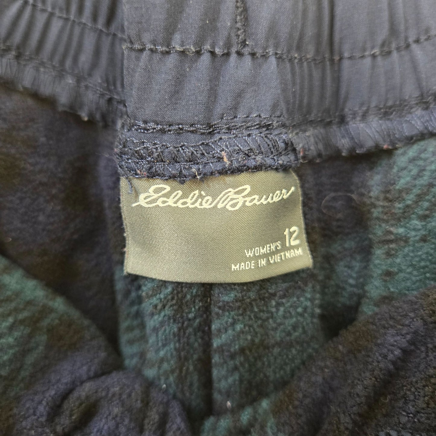 Eddie Bauer Flannel Lined Activewear Jogger Pants Size 12