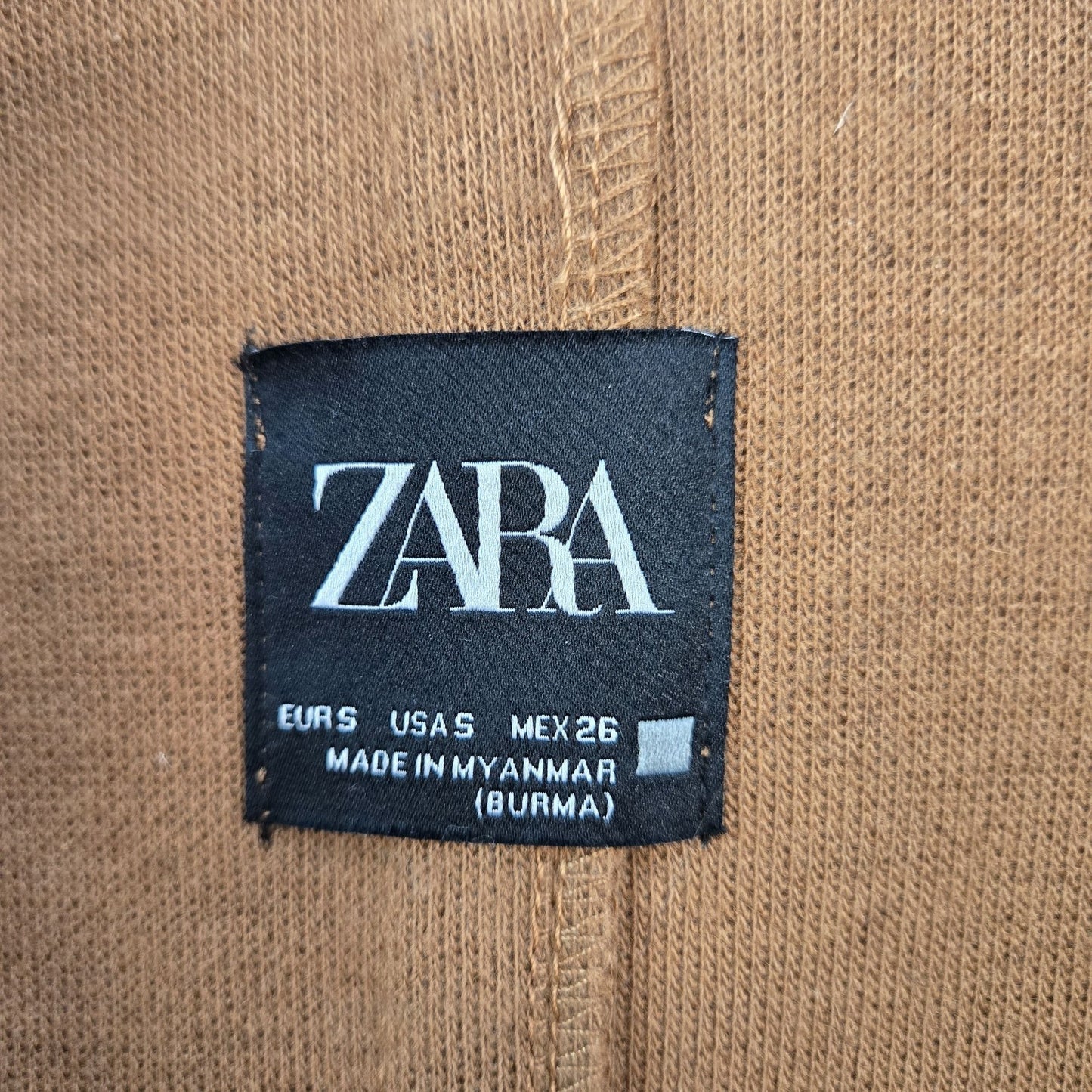 Zara Lapel Collar Open Longline Coat Size Small