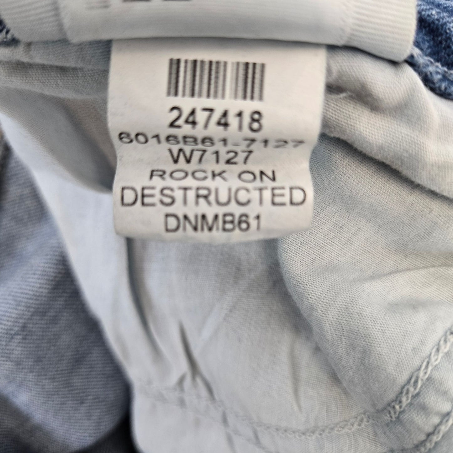 Paige Leenah Rock On Destructed Distressed Wide Leg Jeans Size 34