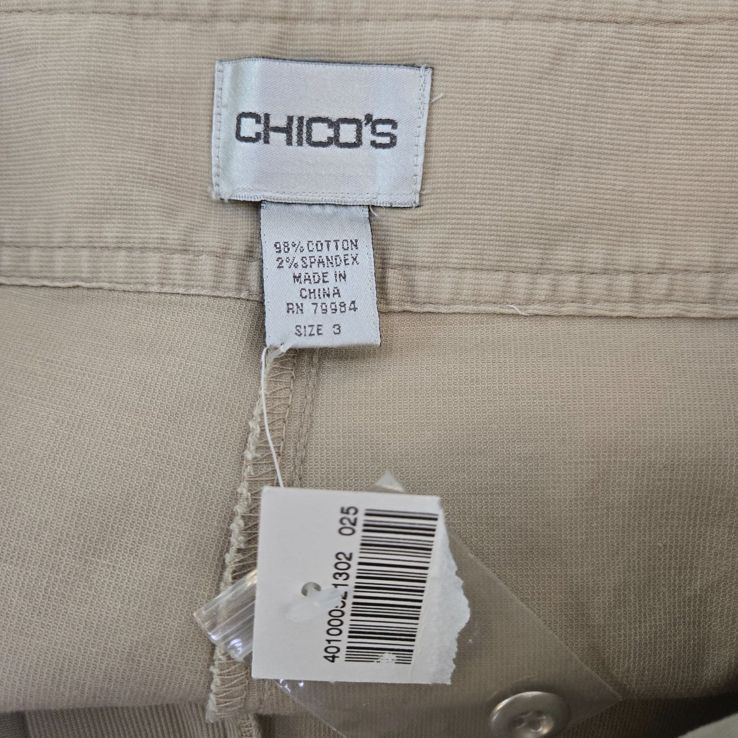 NWT Chico's Micro-Corduroy Straight Leg Pants Size Chico's 3/XL