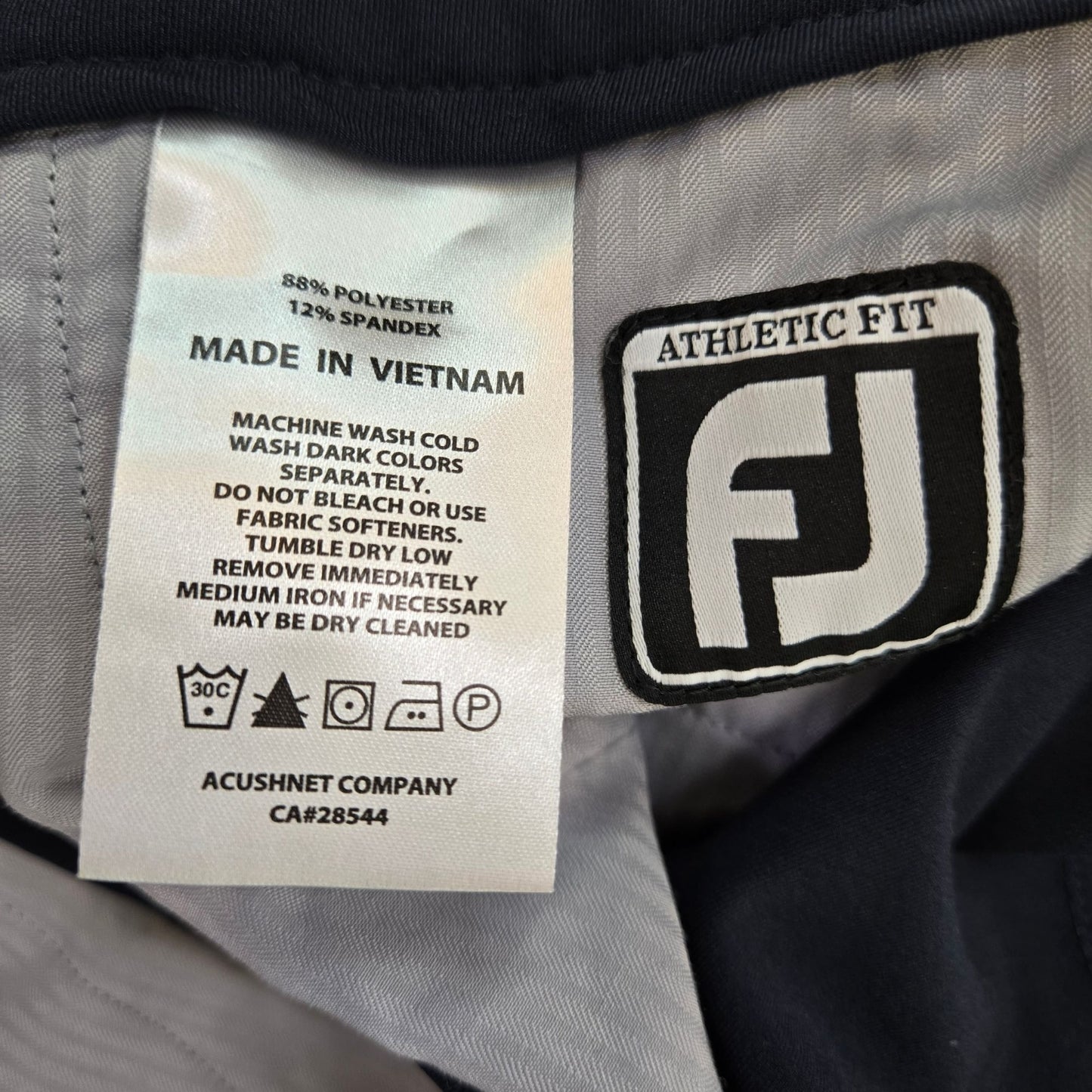 Footjoy Athletic Fit 5 Pocket Performance Golf Pants Size 32x34