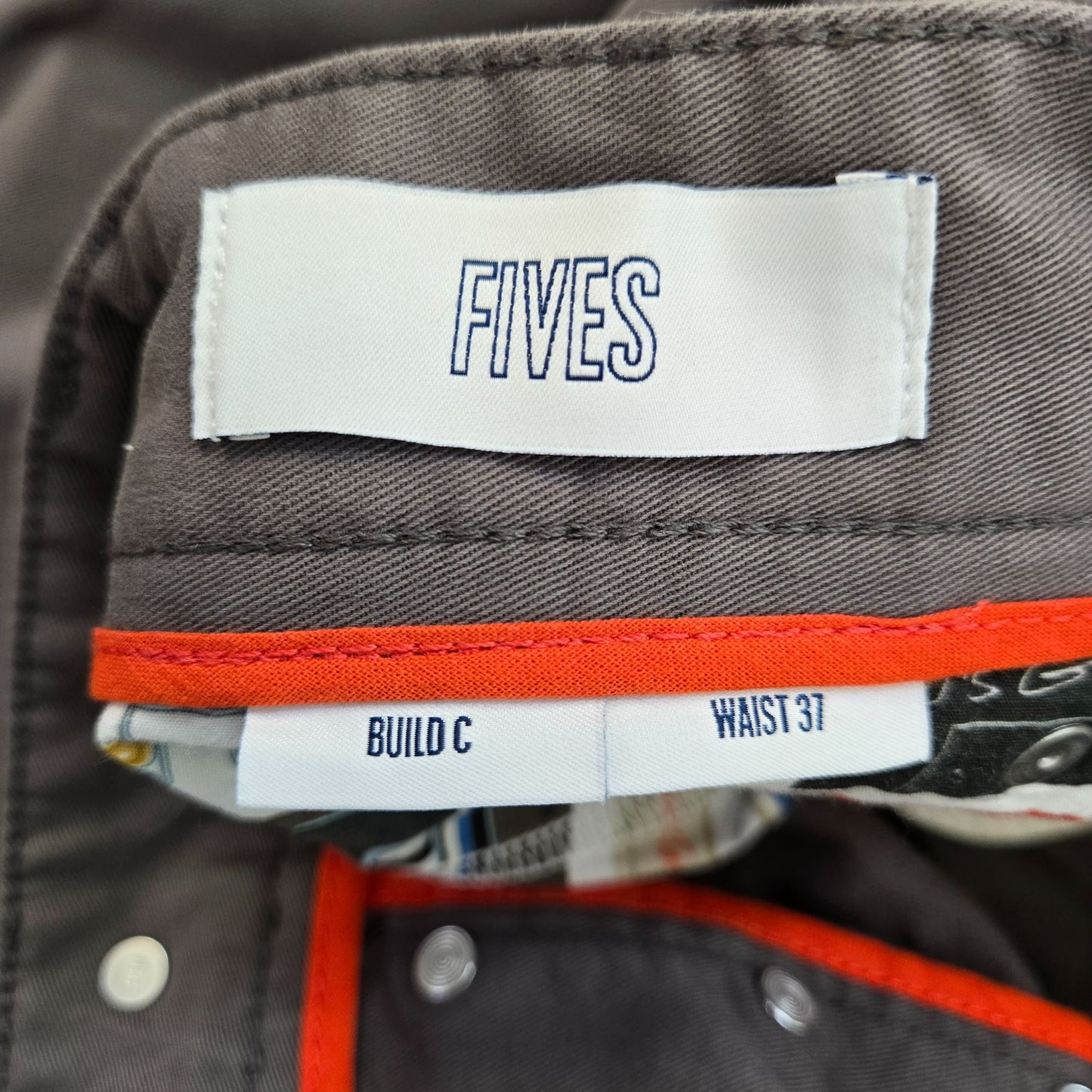 Spoke Fives Build C Button Fly Casual Pants Size 37x32