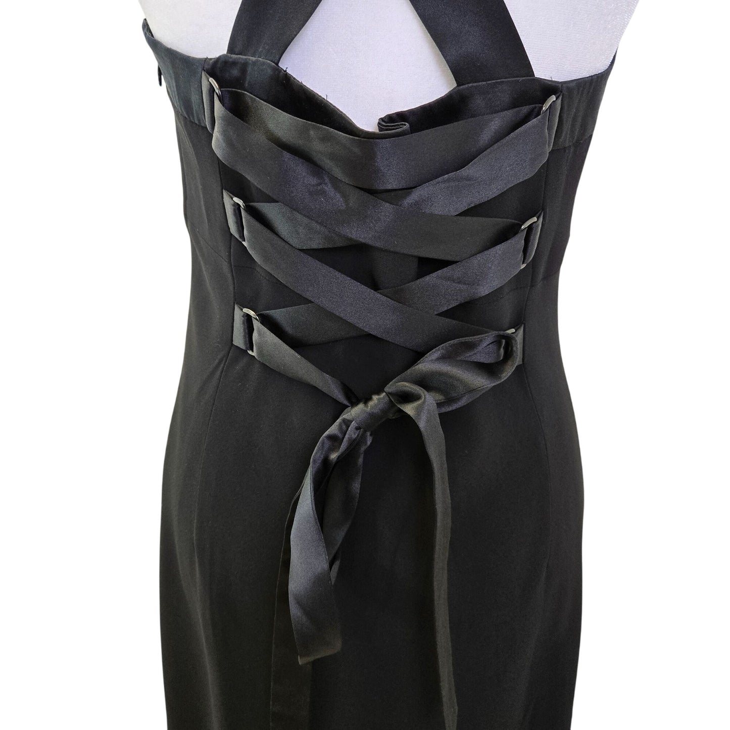 Lafayette 148 New York Fit & Flare Corset Back Midi Dress Size 6