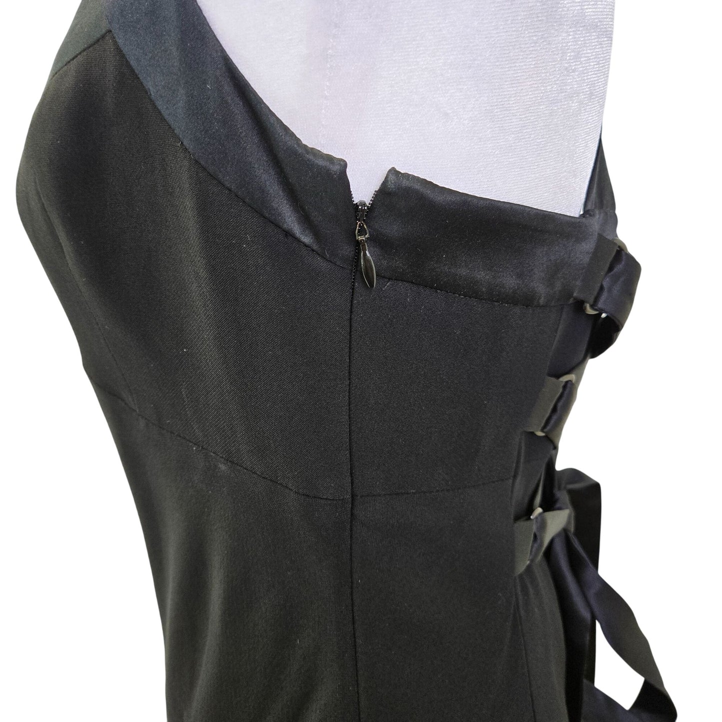 Lafayette 148 New York Fit & Flare Corset Back Midi Dress Size 6
