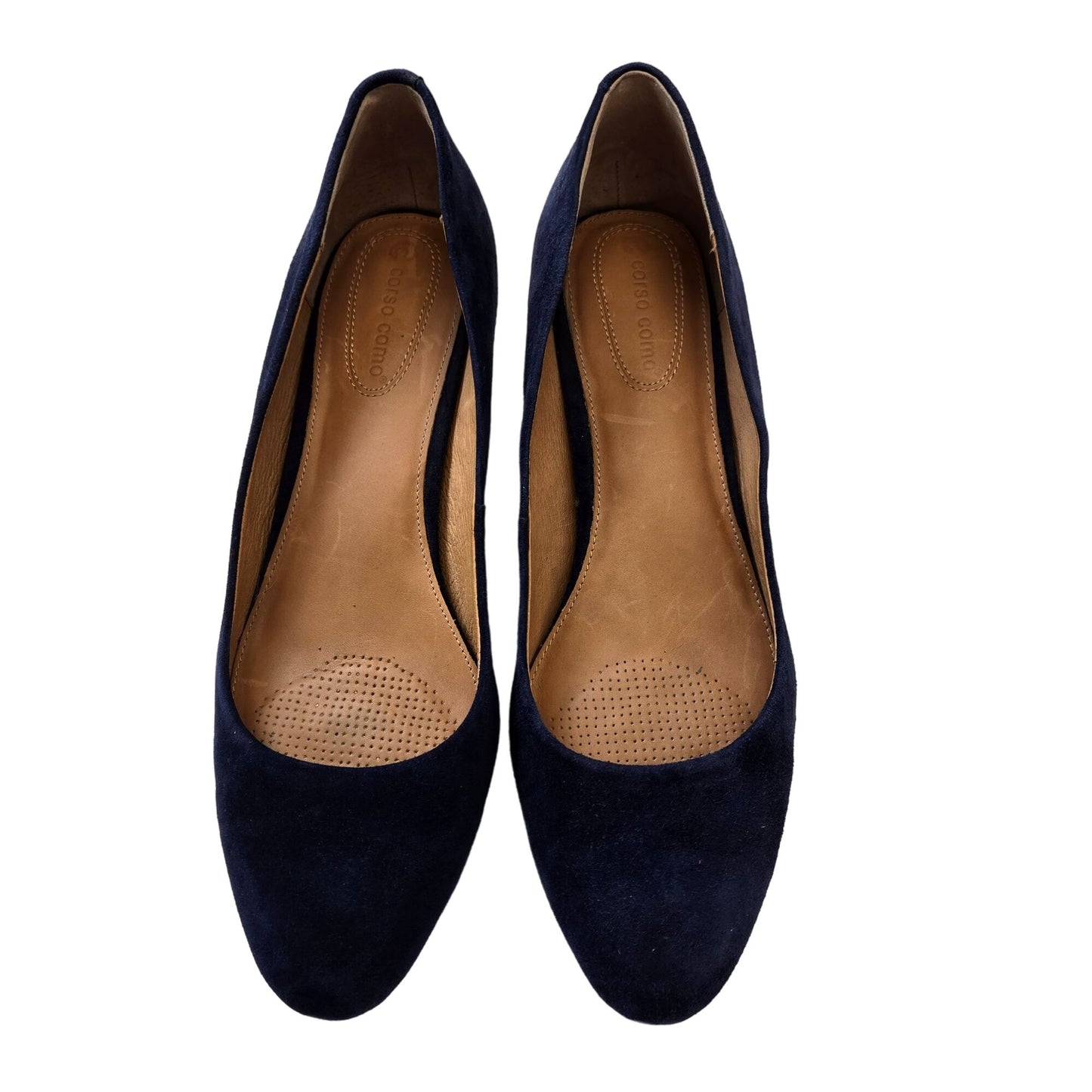 Corso Como Suede Leather Rounded Toe Heels Size 10M