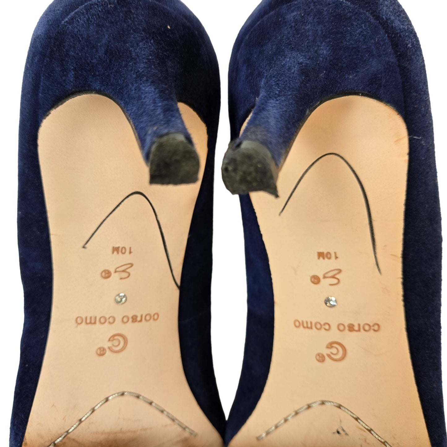 Corso Como Suede Leather Rounded Toe Heels Size 10M