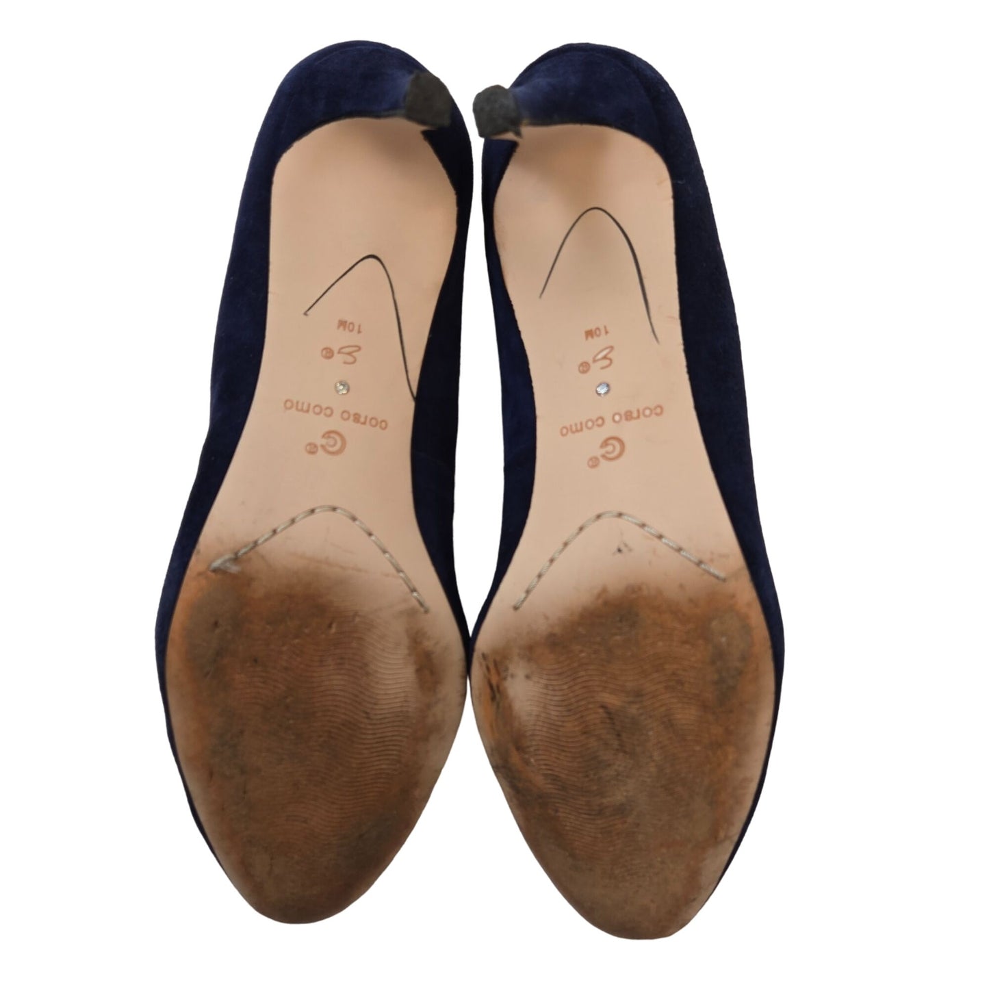 Corso Como Suede Leather Rounded Toe Heels Size 10M