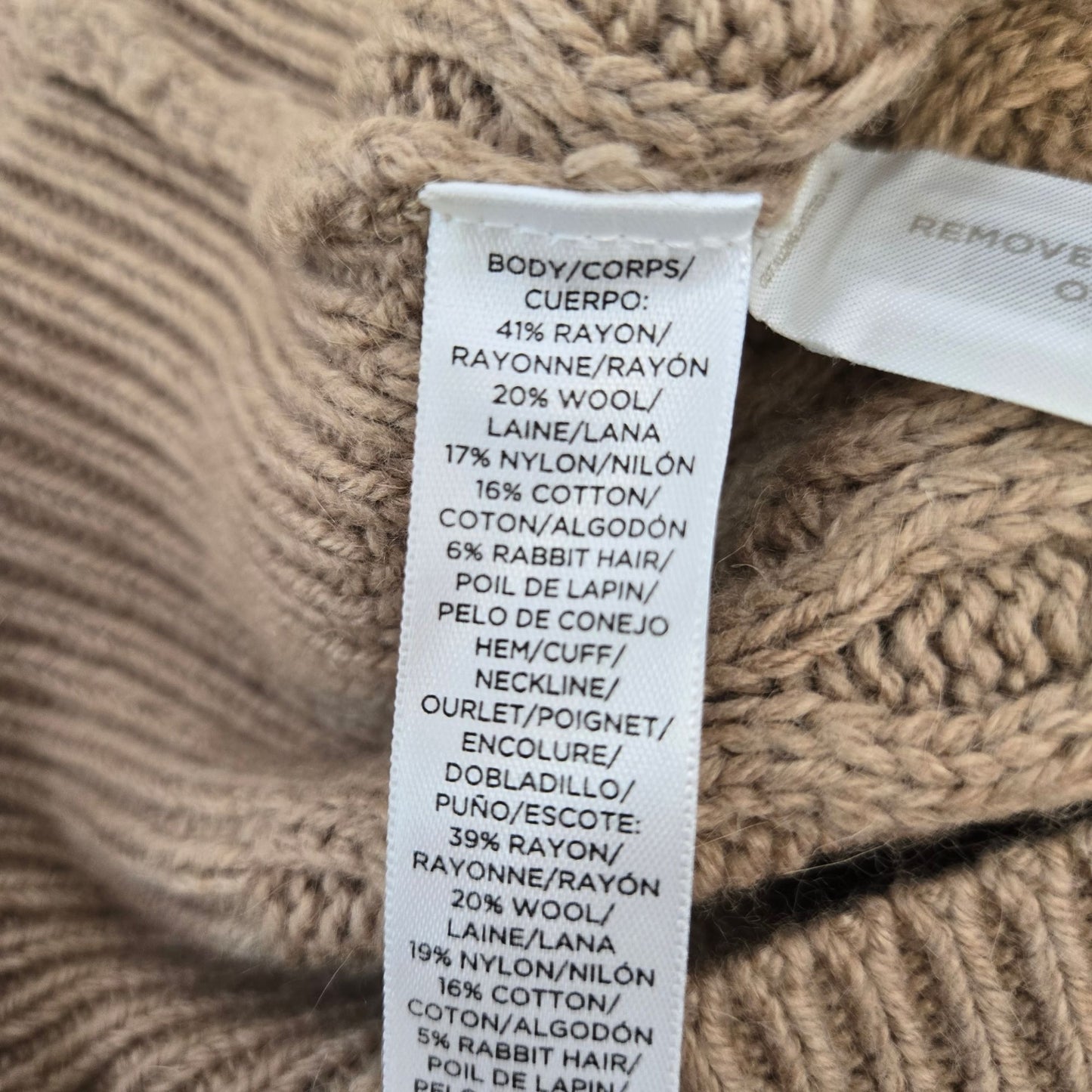 Loft Wool Blend Mixed Cable Knit Sweater Size Small