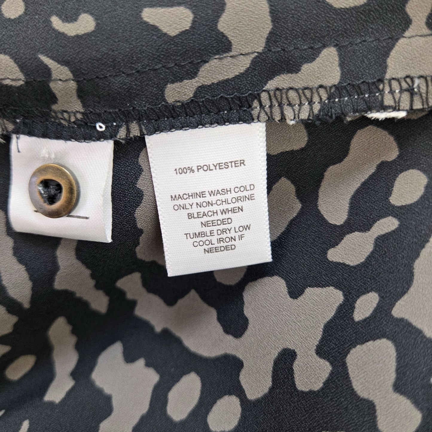 Loft Leopard Print Shirt Dress with Side Pockets Size XS