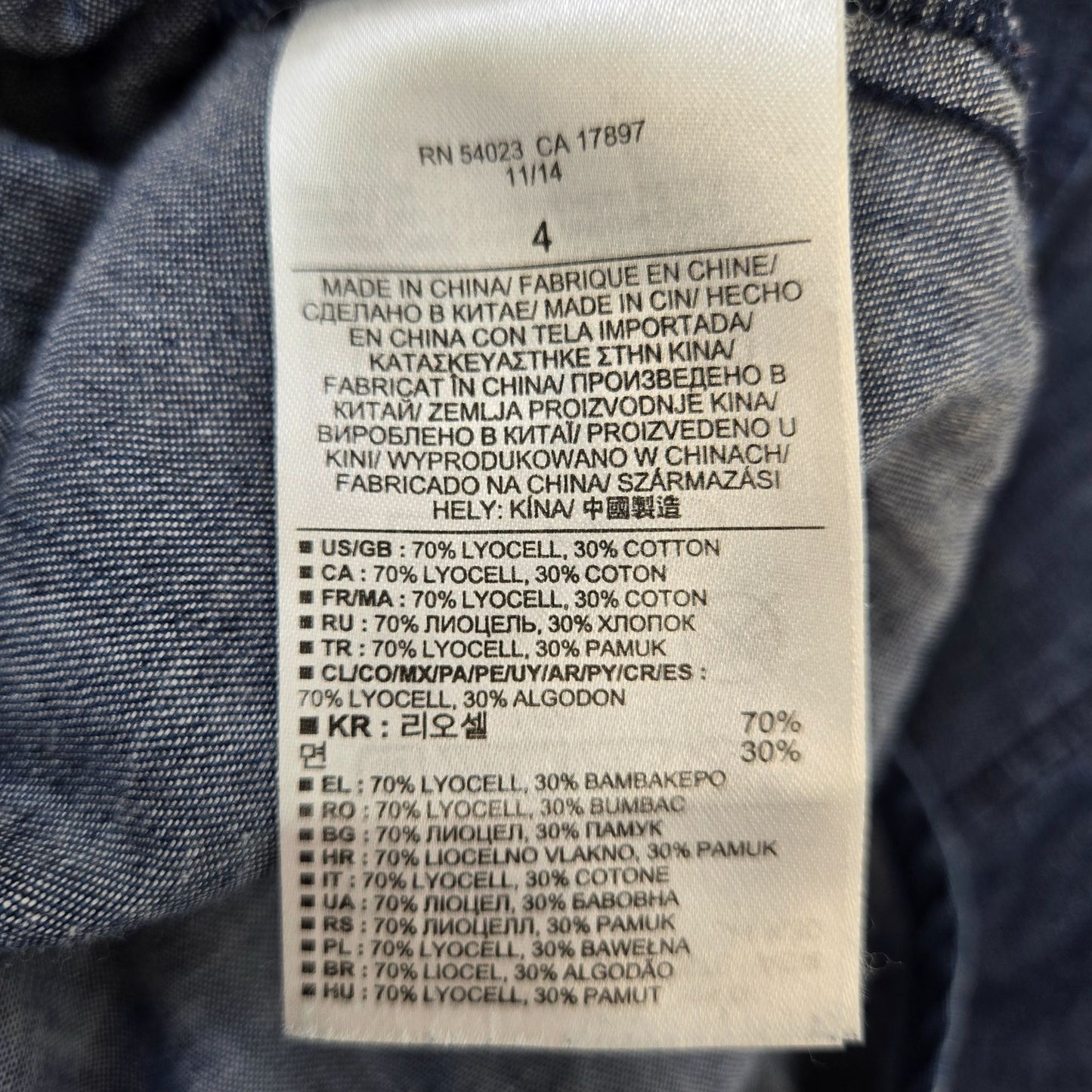 Banana Republic Chambray Button Down Belted Mini Dress Size 4