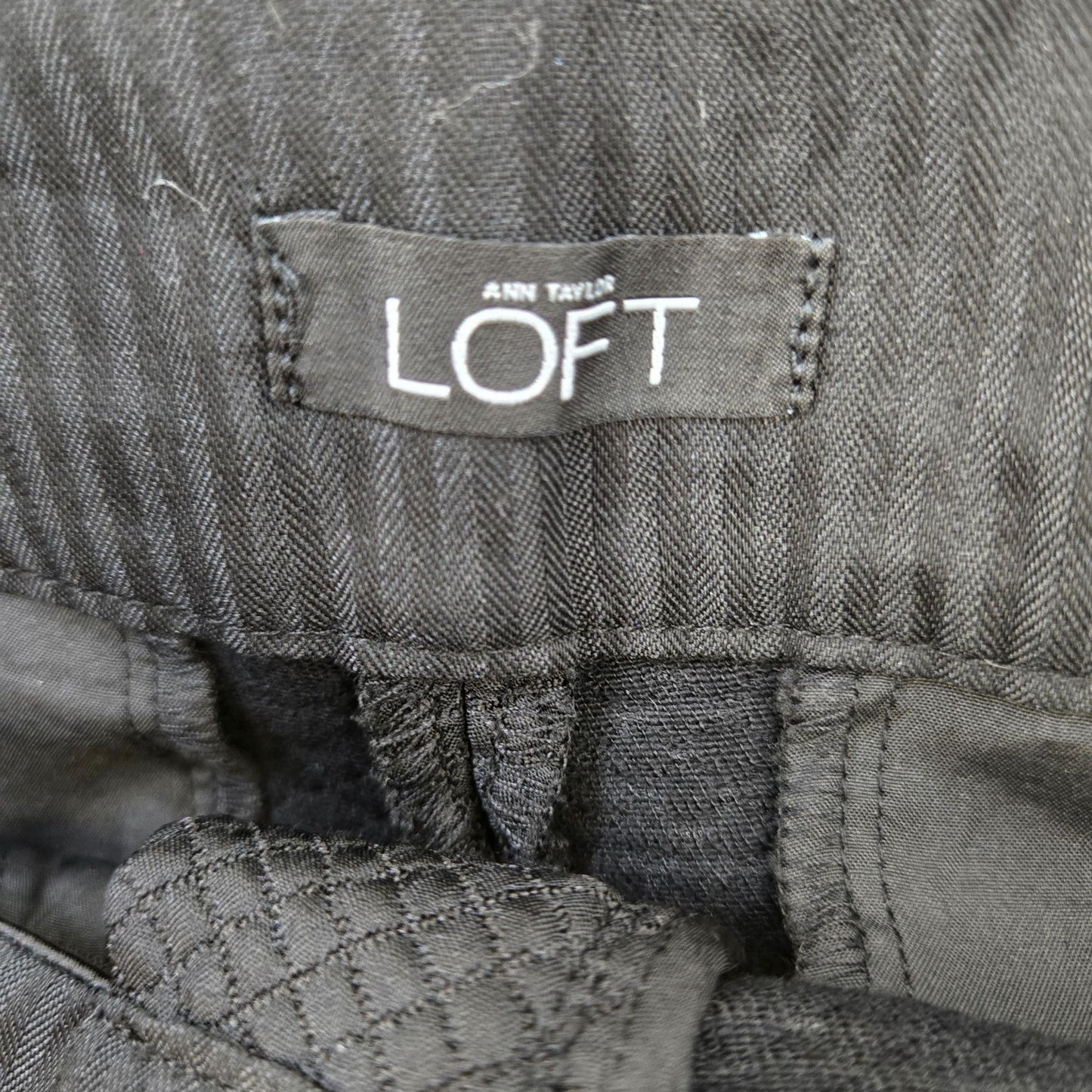Loft Marisa Quilted Tuxedo Style Pants Size 4