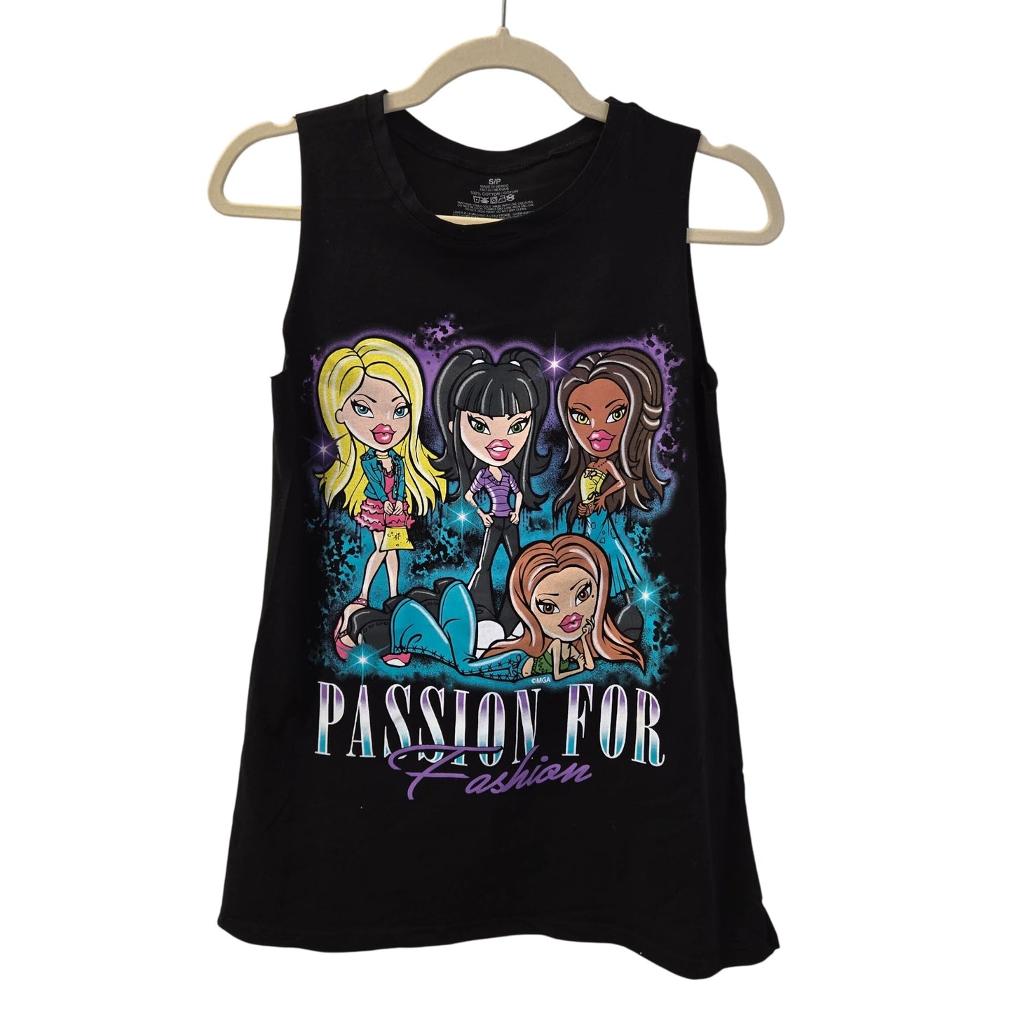NWOT Passion for Fashion Bratz Graphic Oversized Tank Top Size Small