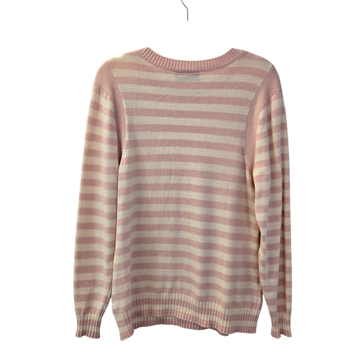 Lane Bryant Striped Button Embellished Crewneck Sweater Size 14/16
