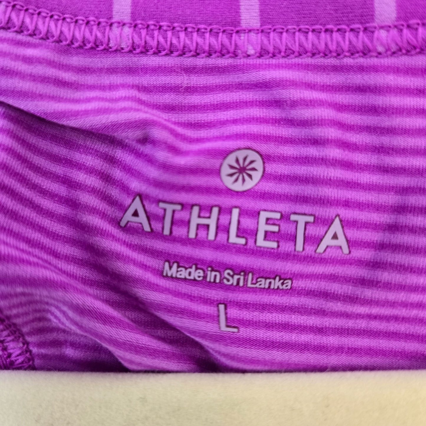 Athleta Chi Striped Racerback Activewear Tank Top Size Large
