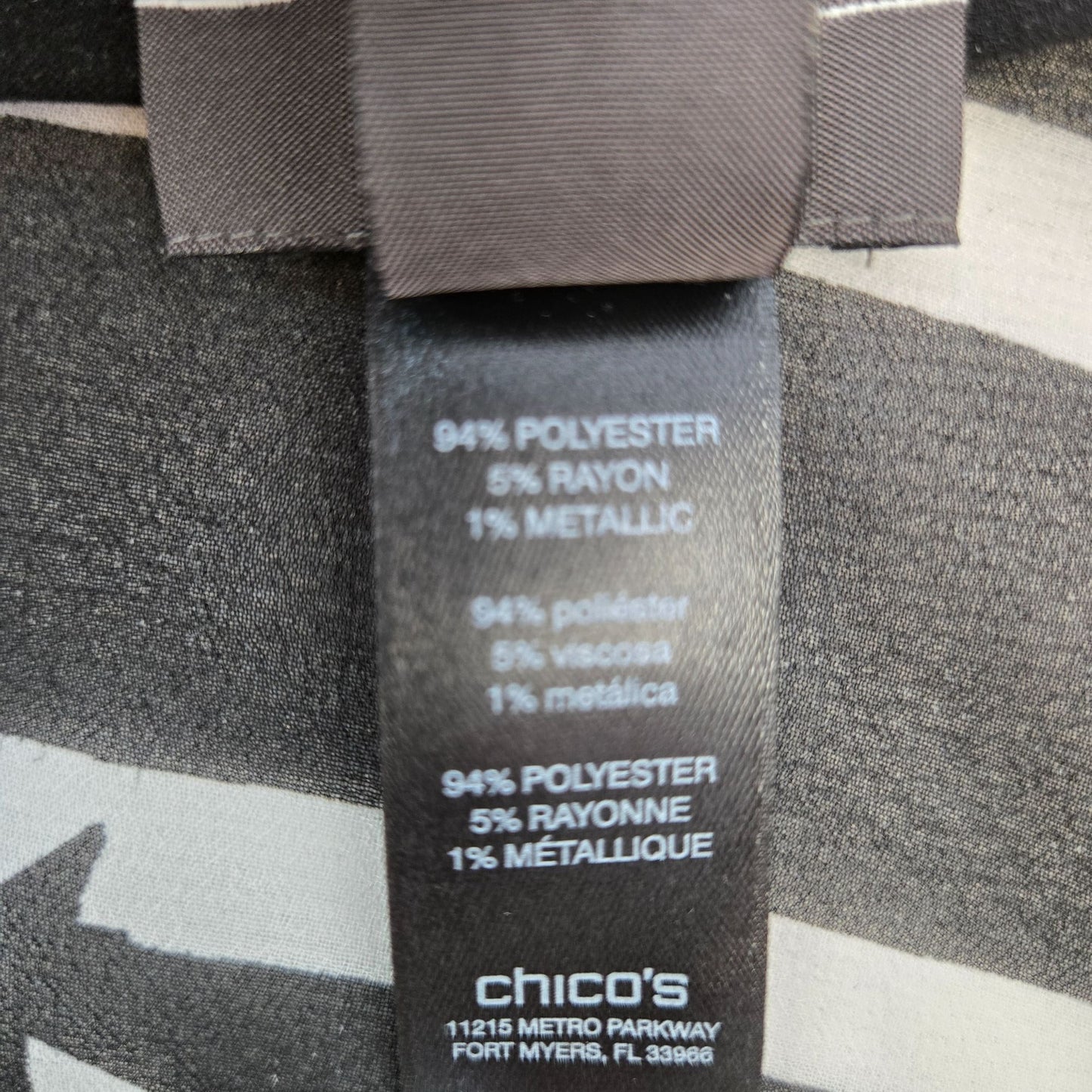 Chico's Travelers Mixed Print Flowy Dolman Sleeve Open Blouse Size S/M