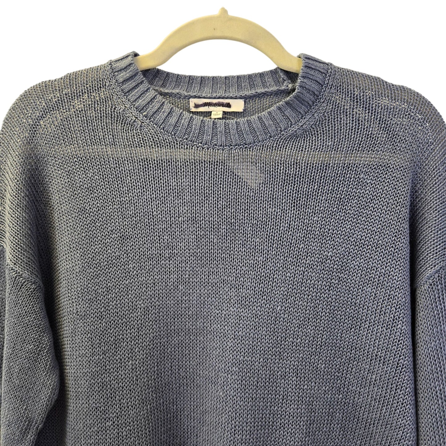 NWT Madewell 100% Linen Knit Crewneck Sweater Size Small