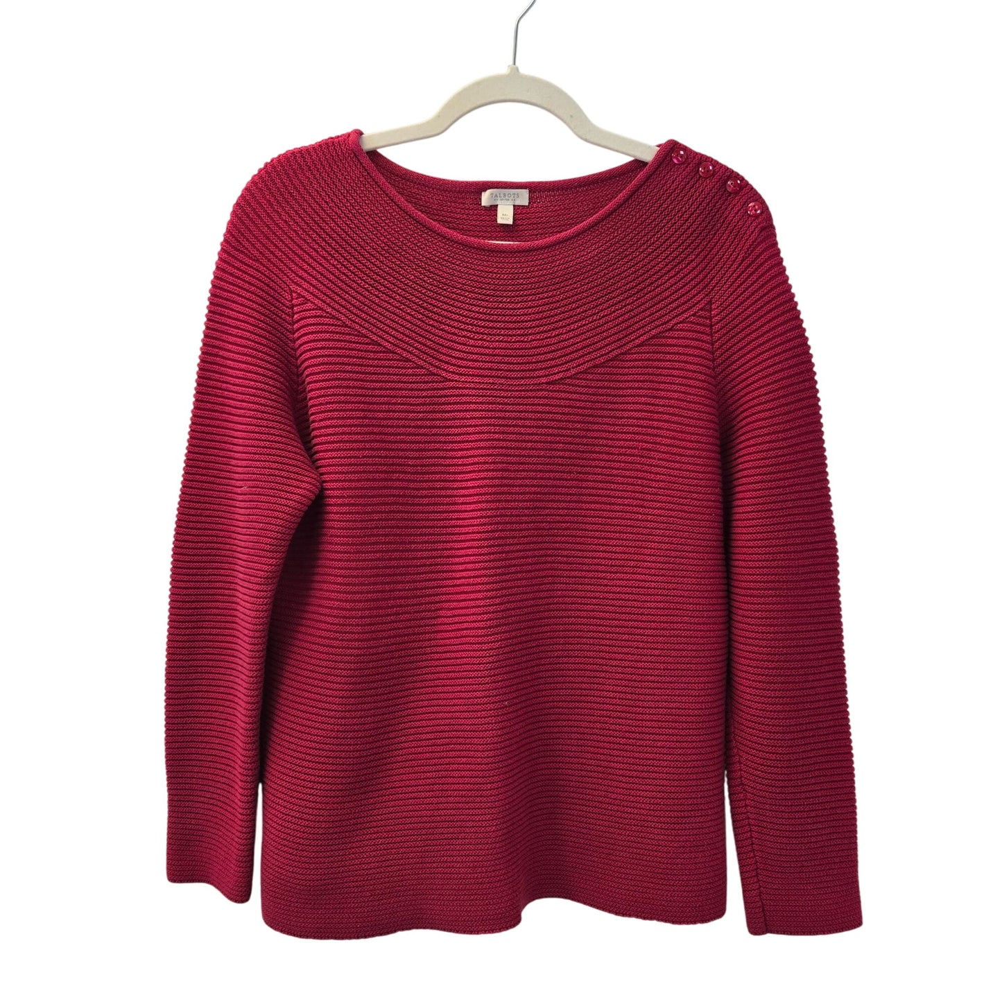 Talbots Petite Ribbed Crewneck Sweater Size Medium Petite