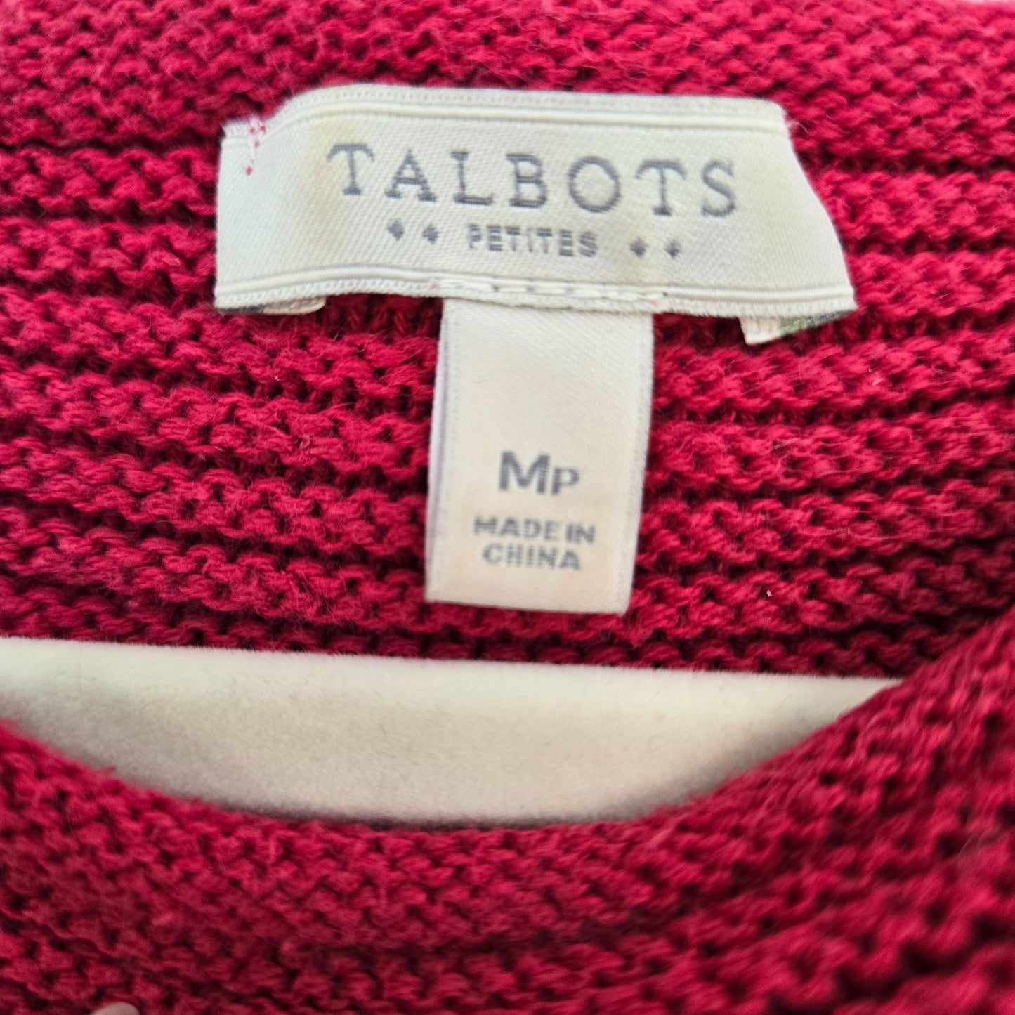 Talbots Petite Ribbed Crewneck Sweater Size Medium Petite