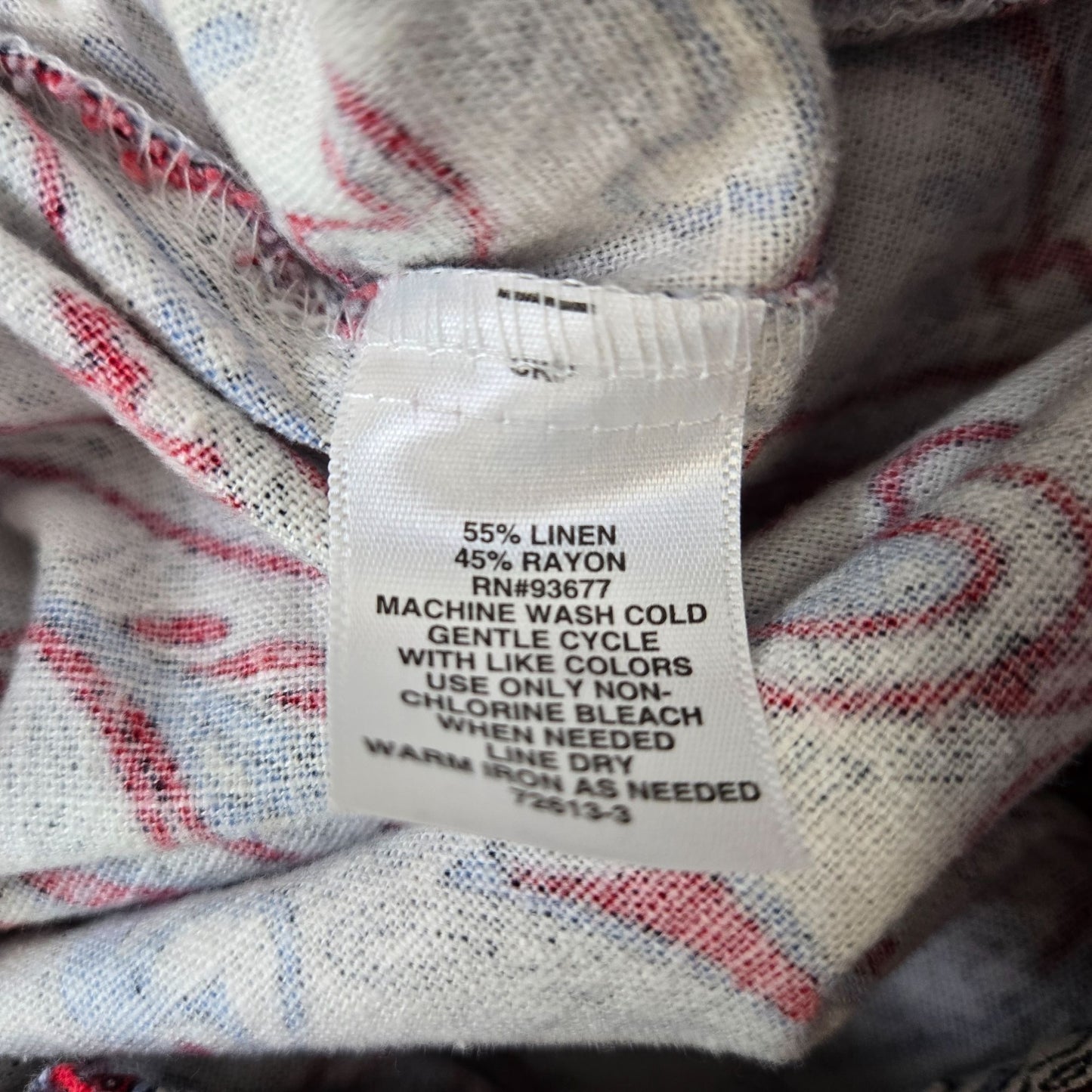 Liz Claiborne Linen Blend Paisley Print A-Line Skirt Size XXL