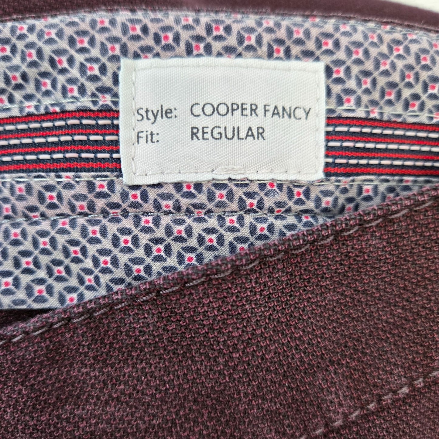 BRAX Feel Good Cooper Fancy Textured Casual Pants Size 38x32