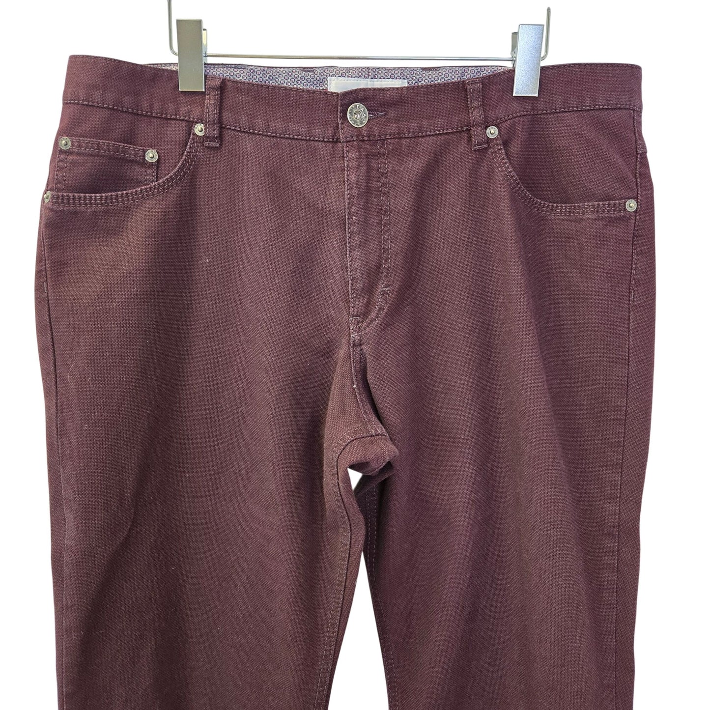 BRAX Feel Good Cooper Fancy Textured Casual Pants Size 38x32