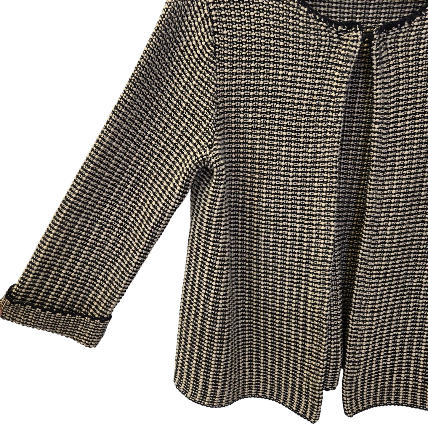 Chico's Heavy Knit 3/4 Sleeve Open Cardigan Sweater Size Chico's 1/Medium