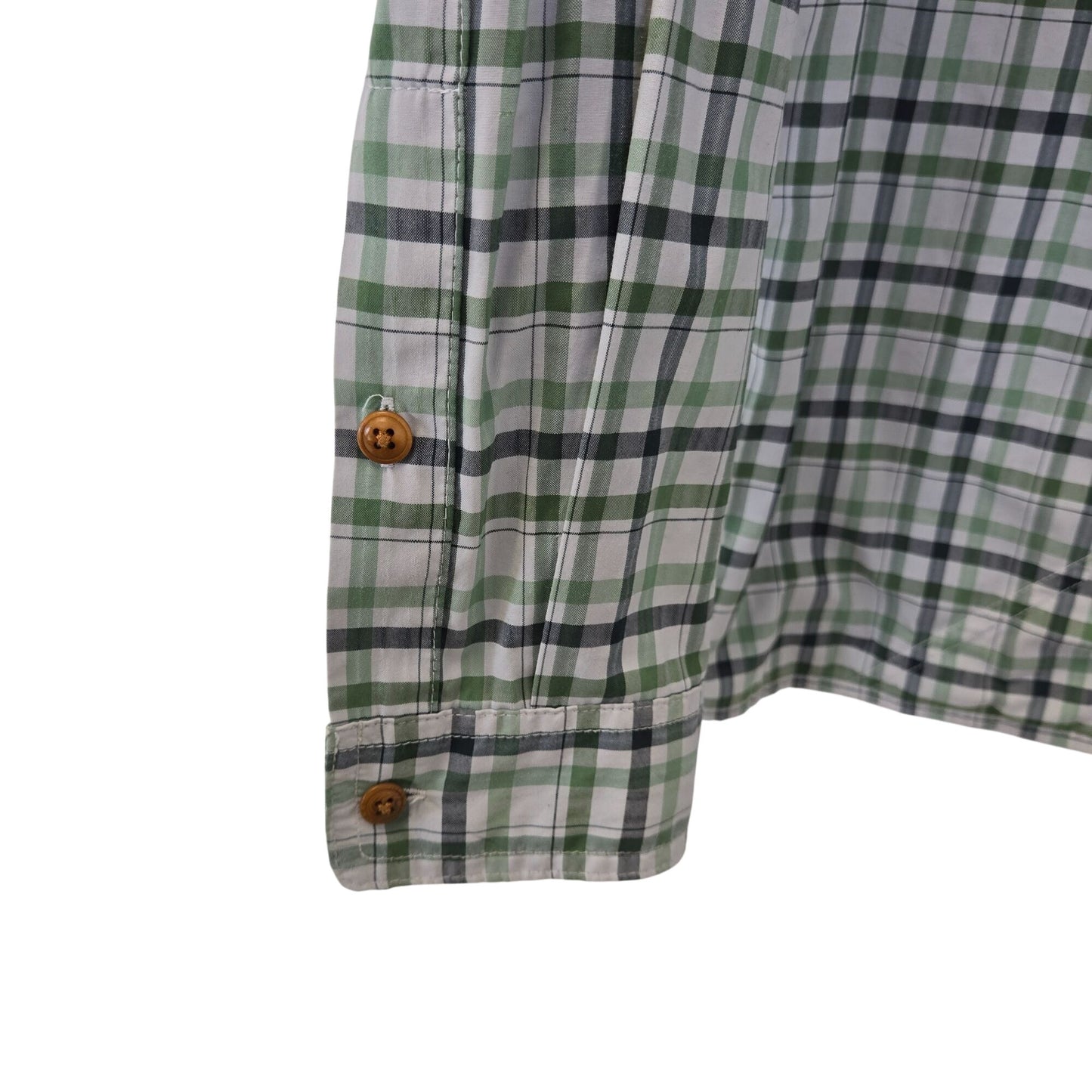 Orvis Plaid Button Up Activewear Tech Shirt Size Medium