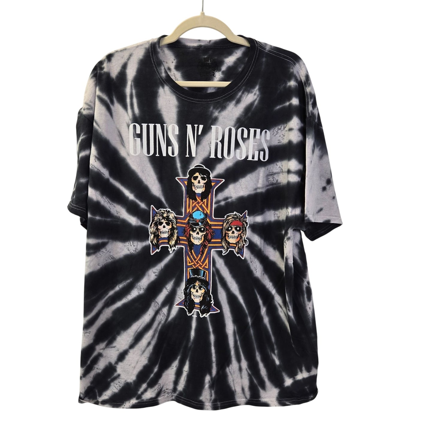 NWOT Guns N' Roses Tie Dye Graphic Licensed Band Concert Tee Size XXL