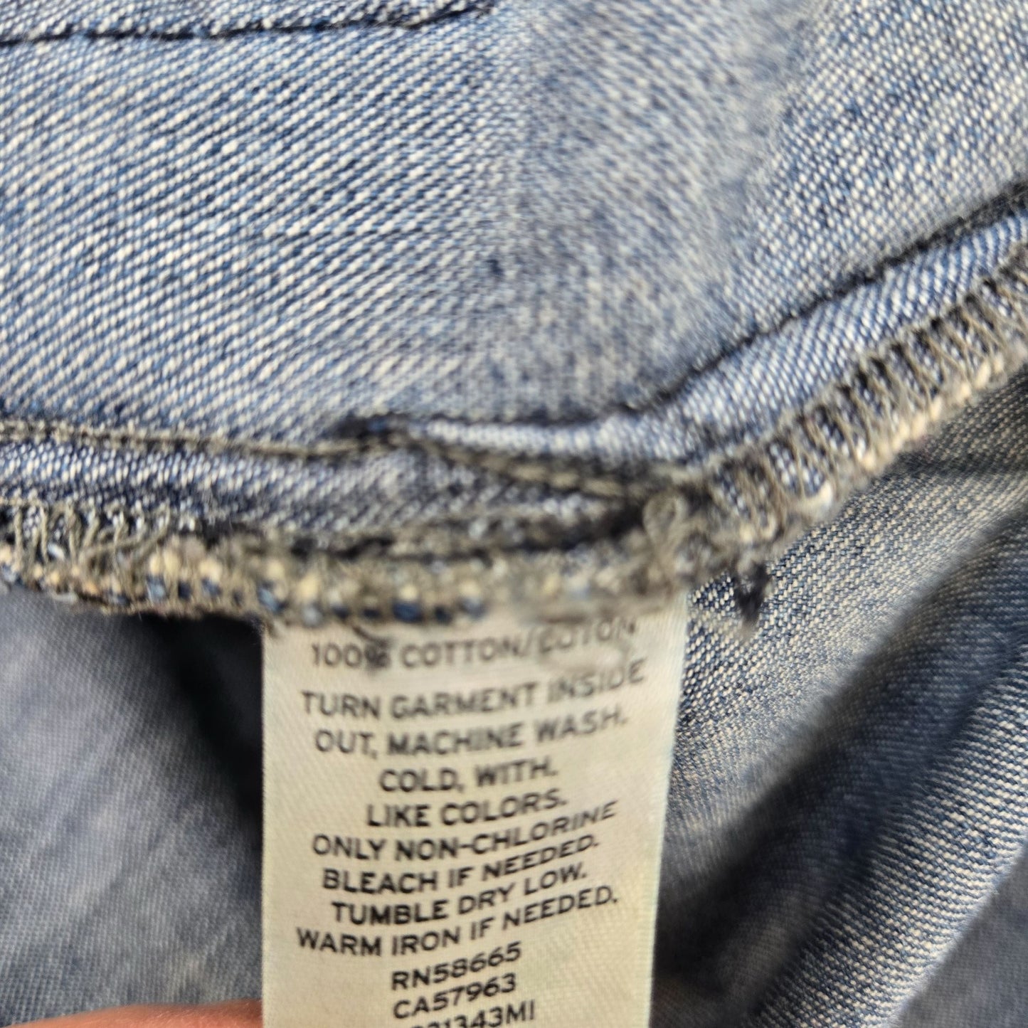 Treasure & Bond Chambray Side Slit Midi Dress Size Medium