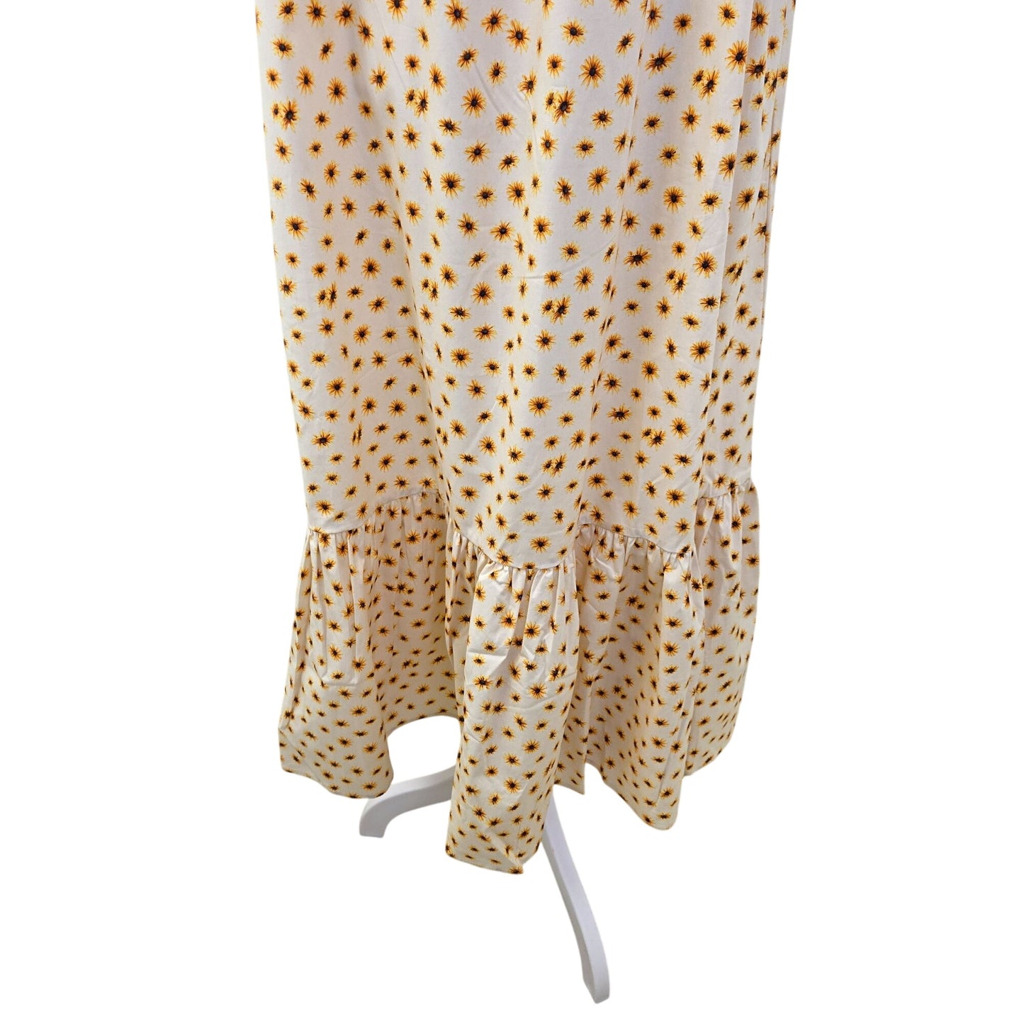NWT WeWoreWhat Floral Smocked Ruffle Hem Midi Shift Dress Size XS