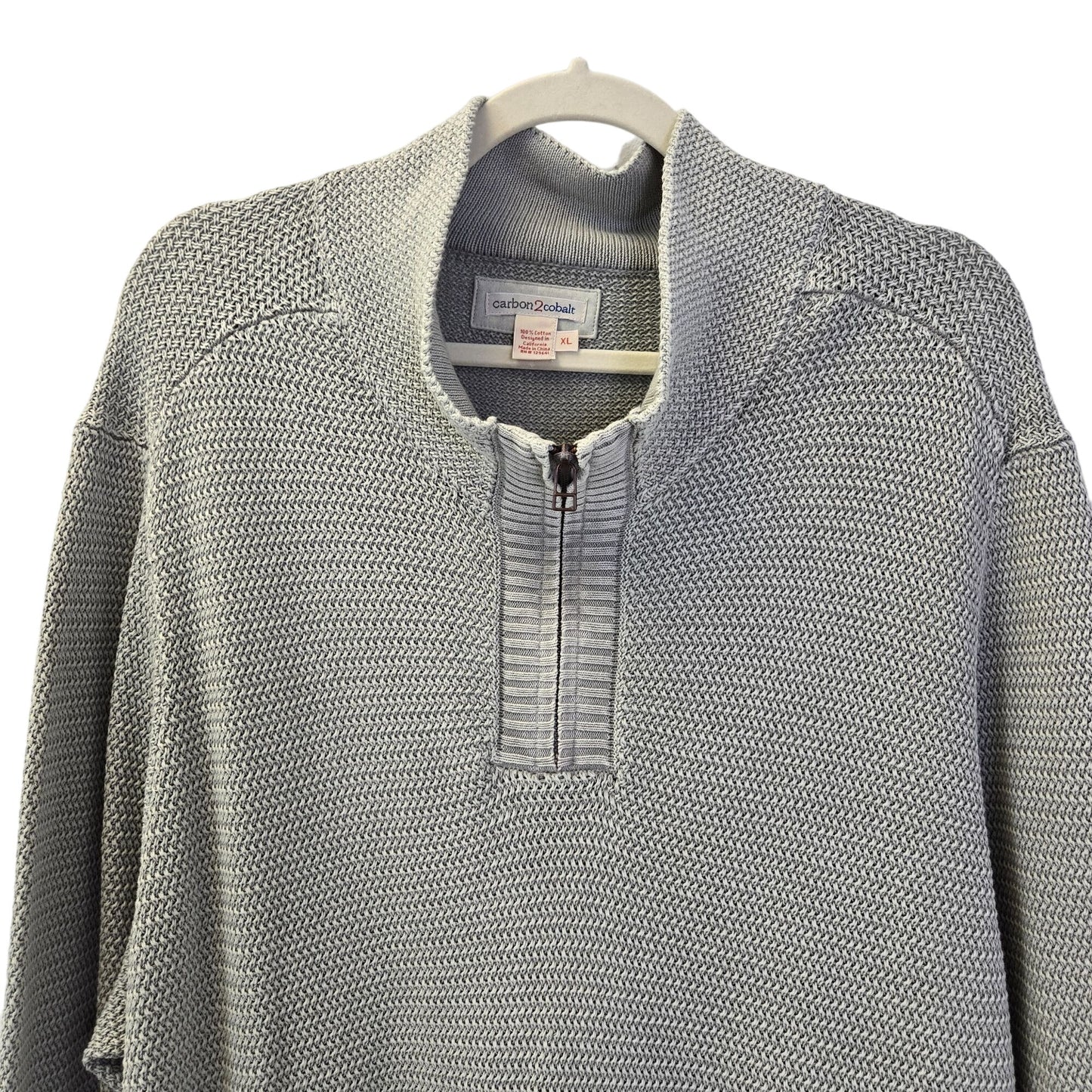 Carbon2Cobalt Refresh Quarter Zip Knit Sweater Size XL