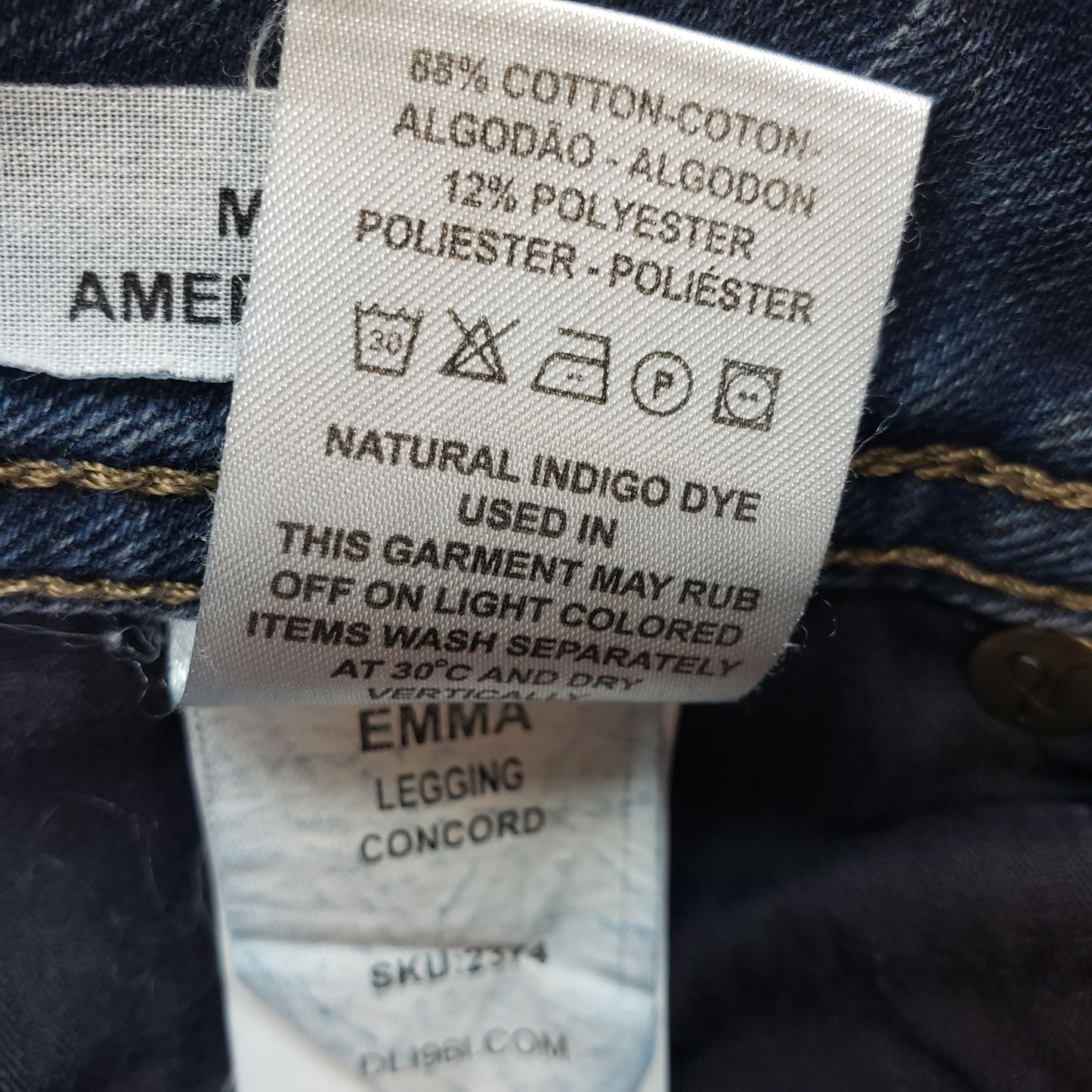 DL1961 Low Rise Emma Legging Jeans in Concord Size 27