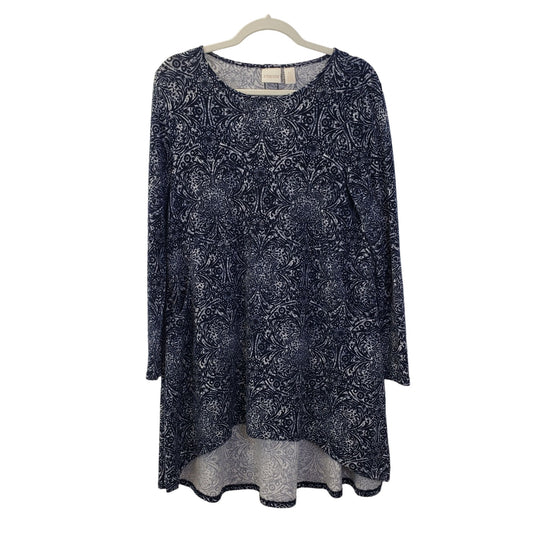 Chico's Graphic Print Hi-Low Tunic Top Size Chico's 0/Small