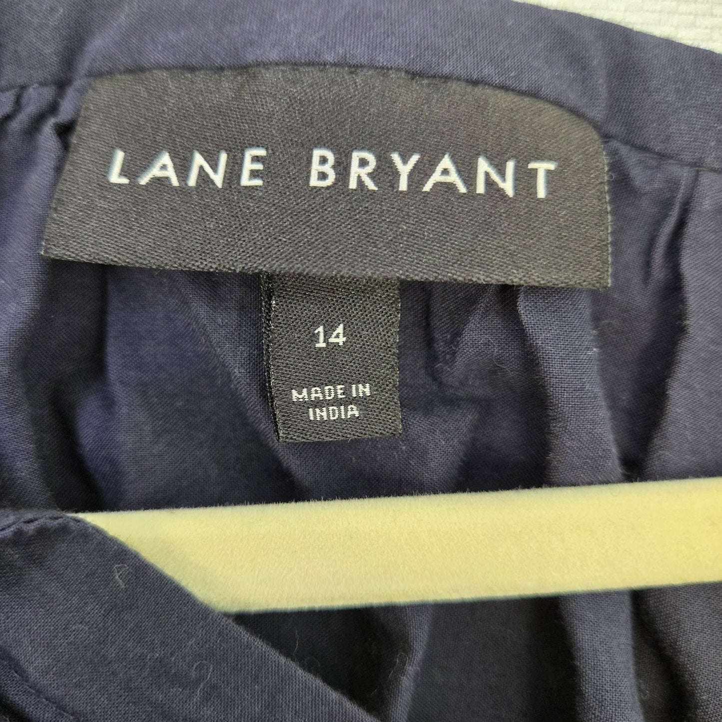 Lane Bryant Lightweight Popover Top with Eyelet Trim Size 14