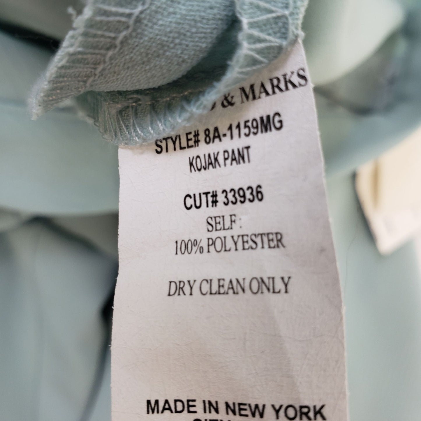 NWT Garfield & Marks Kojak High Rise Trouser Pants in Aqua Size 8