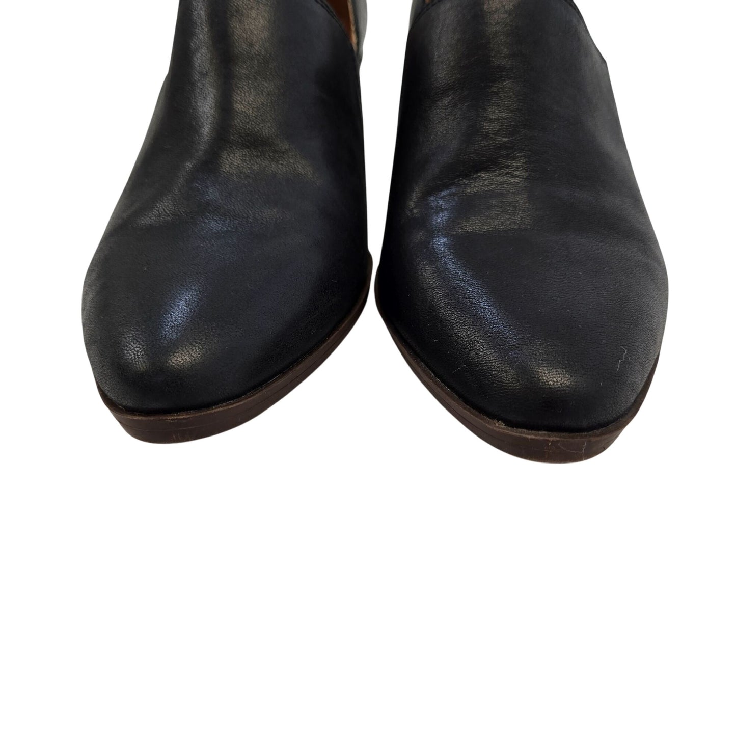 Lucky Brand Morriah Leather Slip On Heeled Loafer Shoes Size 7.5