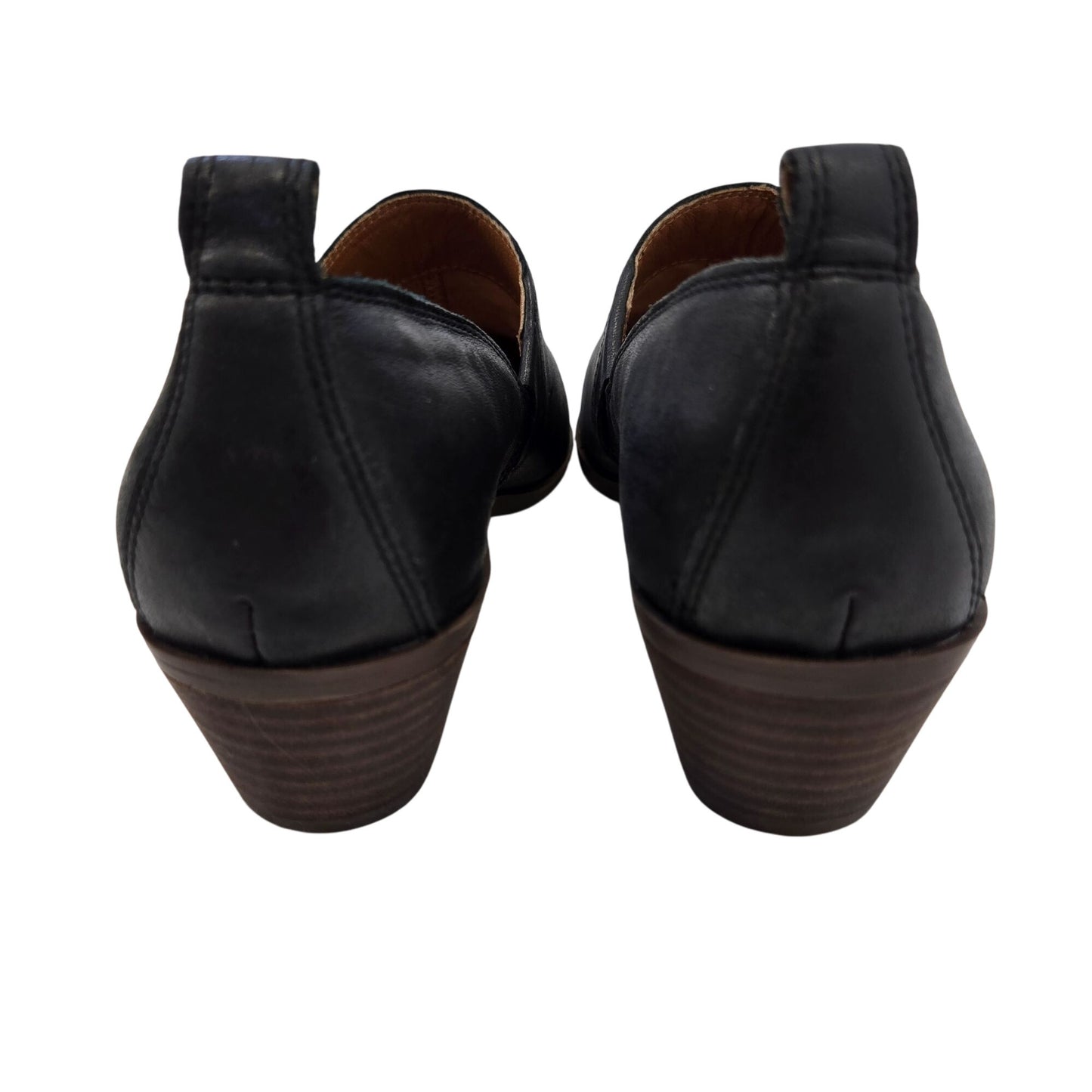Lucky Brand Morriah Leather Slip On Heeled Loafer Shoes Size 7.5