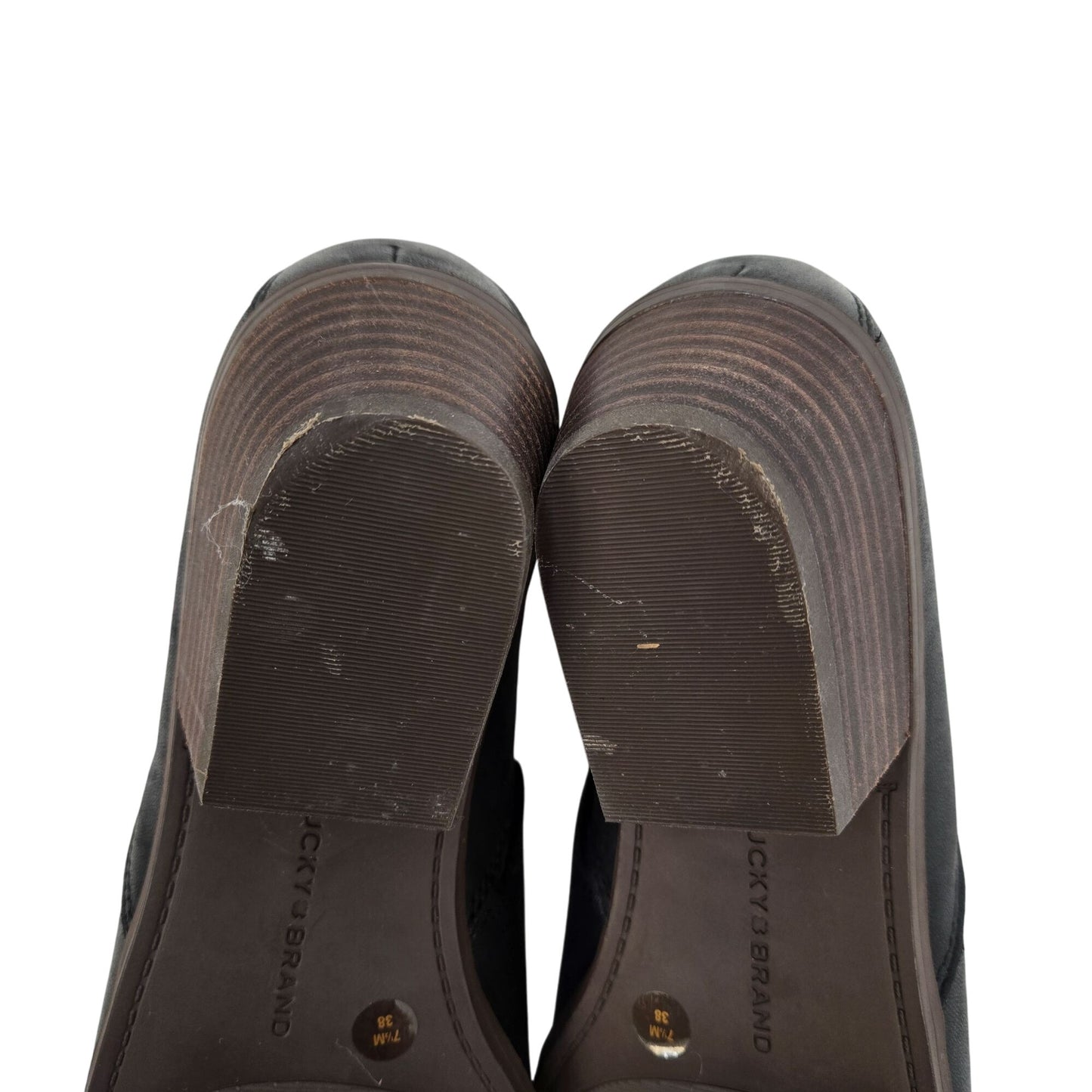 Lucky Brand Morriah Leather Slip On Heeled Loafer Shoes Size 7.5