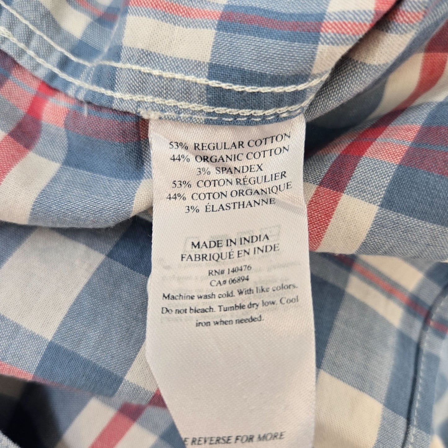 Faherty Plaid Button Down Shirt Size Large