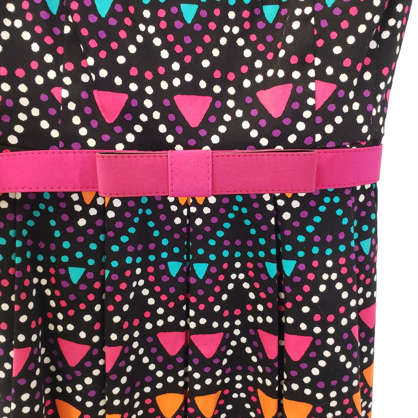 Nanette Lepore Graphic Print Belted Fit & Flare Dress Size 8
