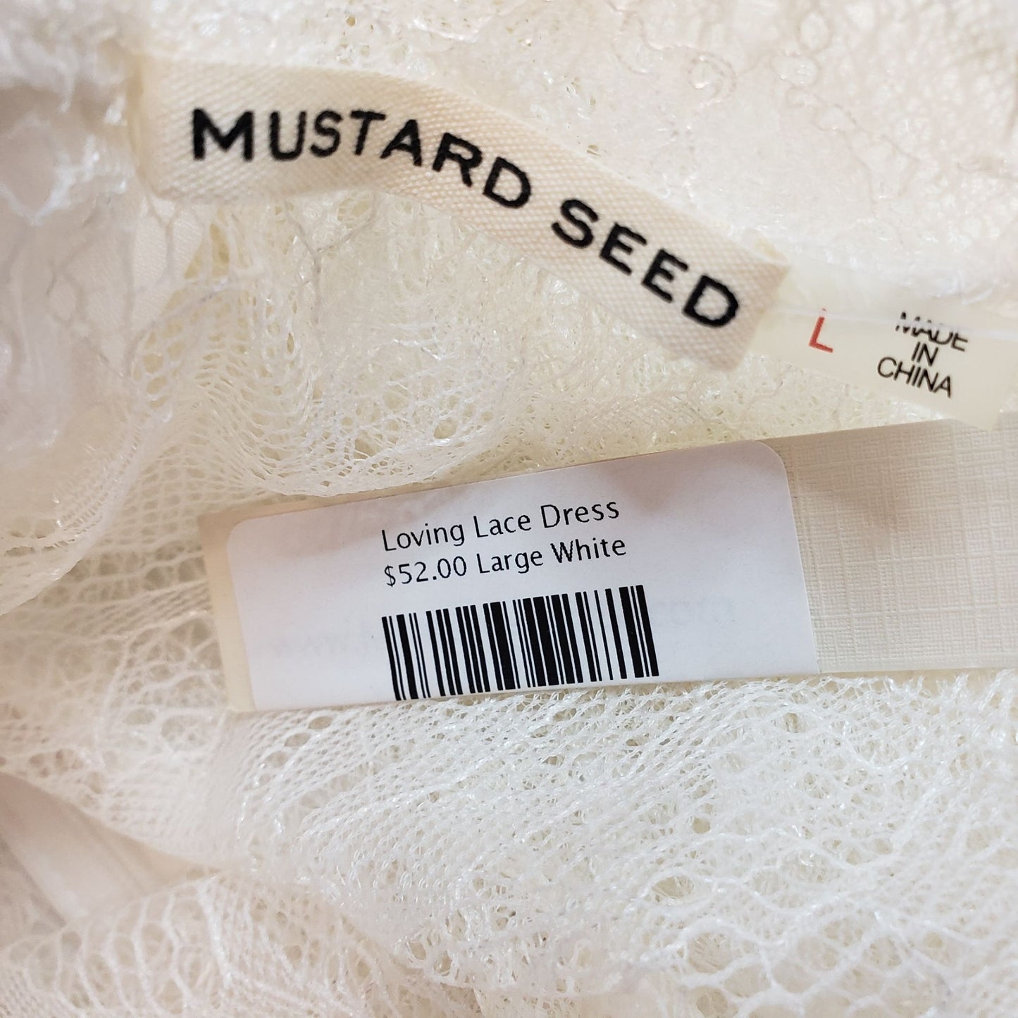 NWT Mustard Seed Loving Lace Cocktail Mini Dress Size Large