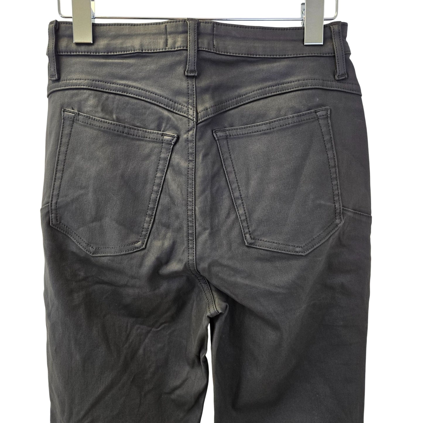 ASOS Black Coated High Rise Flare Jeans Size 28