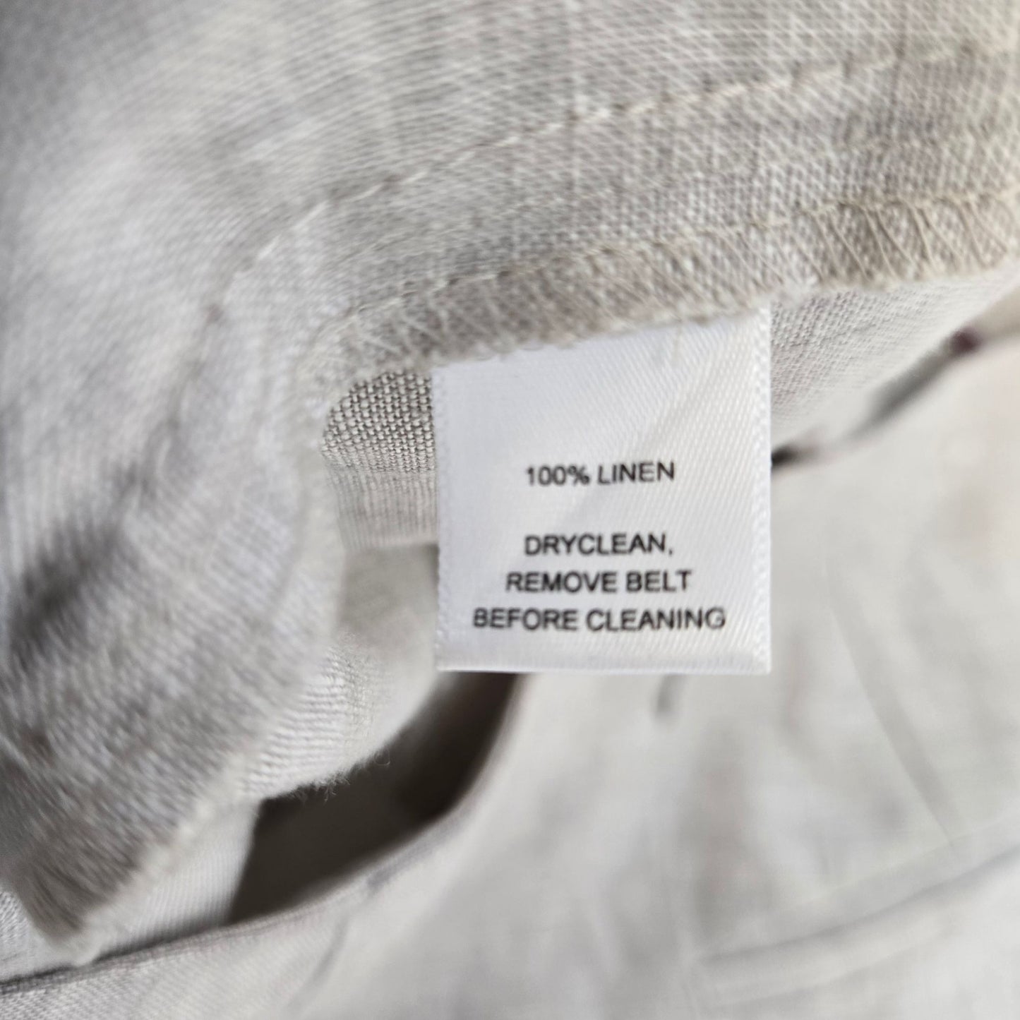 Loft 100% Linen Marisa Crop Trouser Pants Size 8 *Missing Belt*