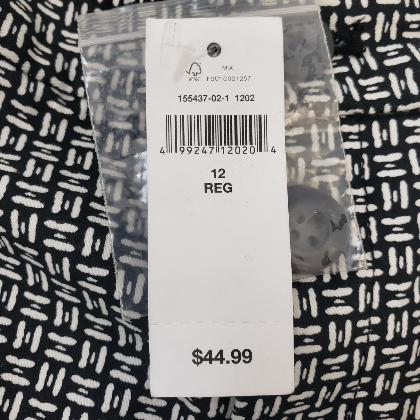 NWT Gap The Slim City Khaki Geometric Print Pants Size 12