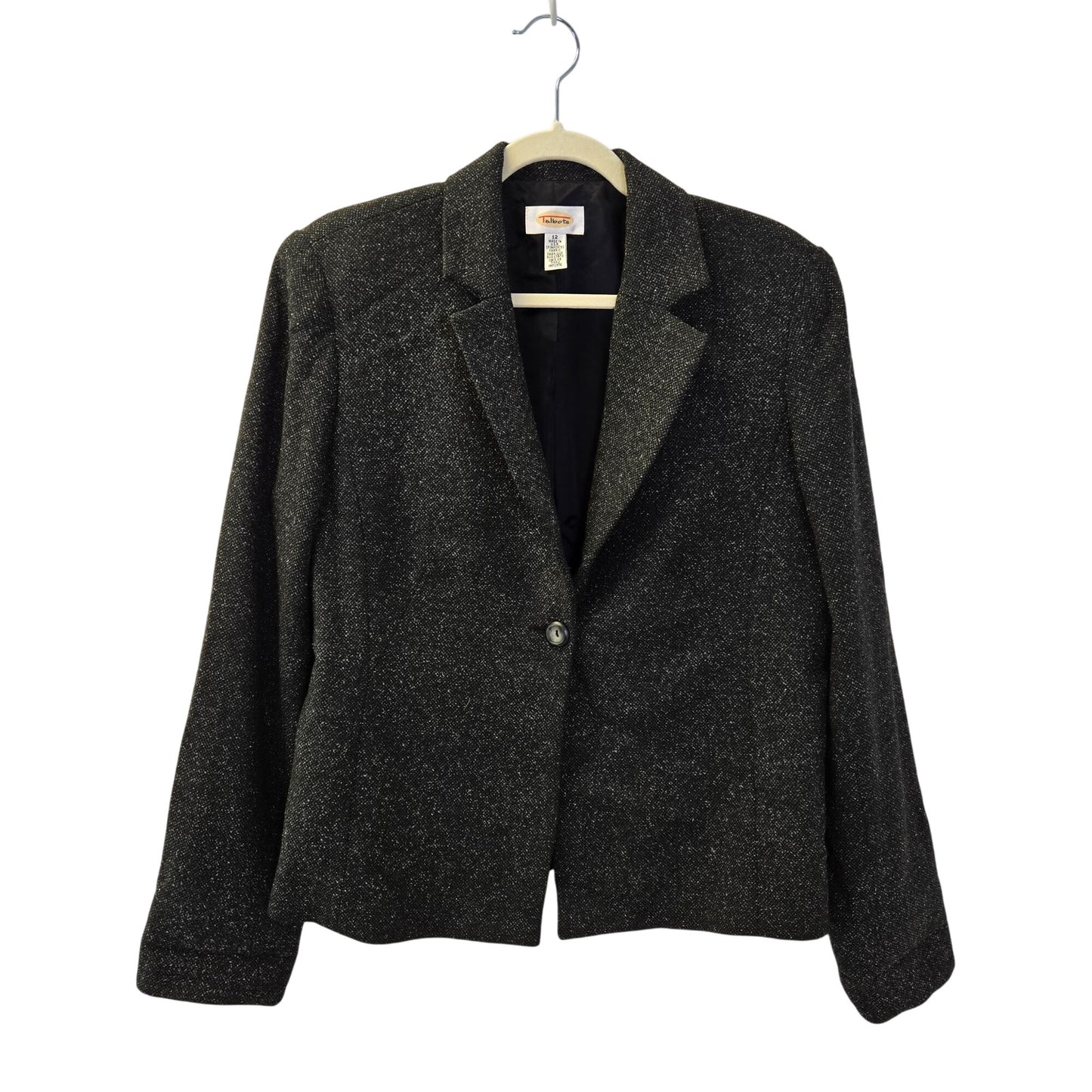 Talbots Wool Blend Speckled Blazer Jacket Size 12
