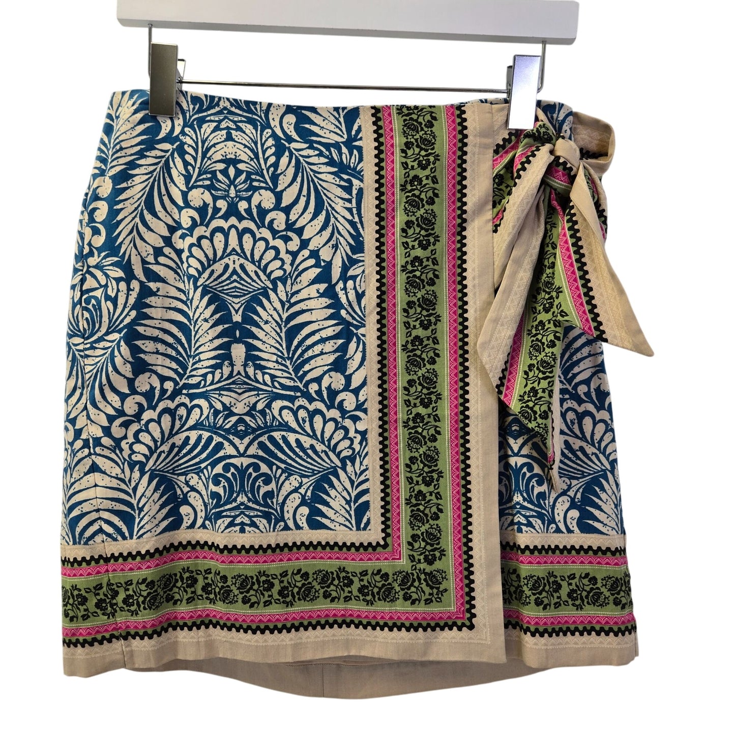 Loft 100% Lyocell Tropical Print Floral Wrap Skirt Size 4