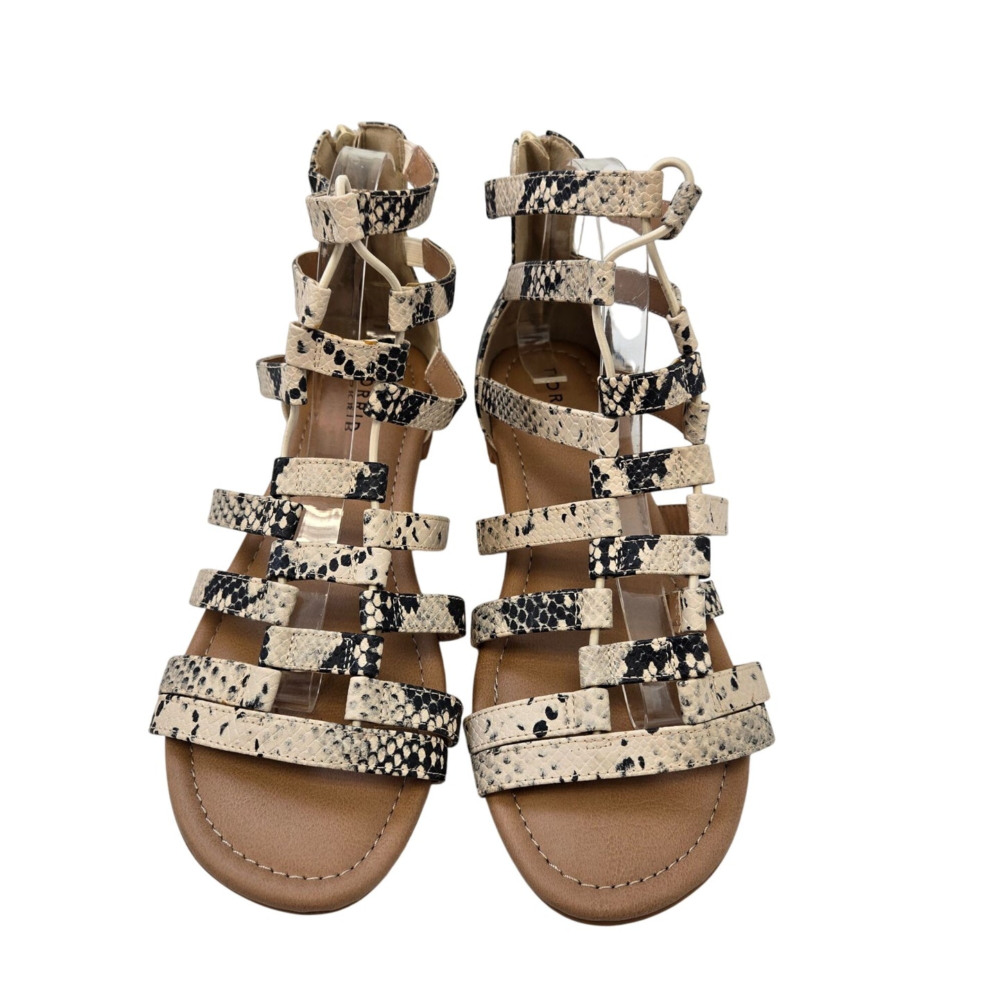 NWOT Torrid Snake Print Vegan Leather Gladiator Sandals Size 9.5 Wide